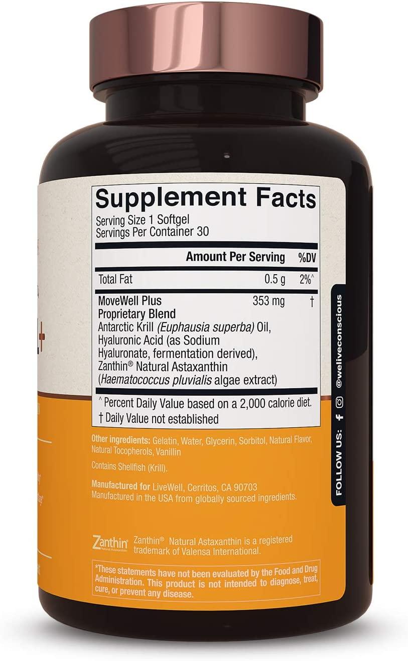MoveWell Plus Joint Health Supplement with Antarctic Krill Oil