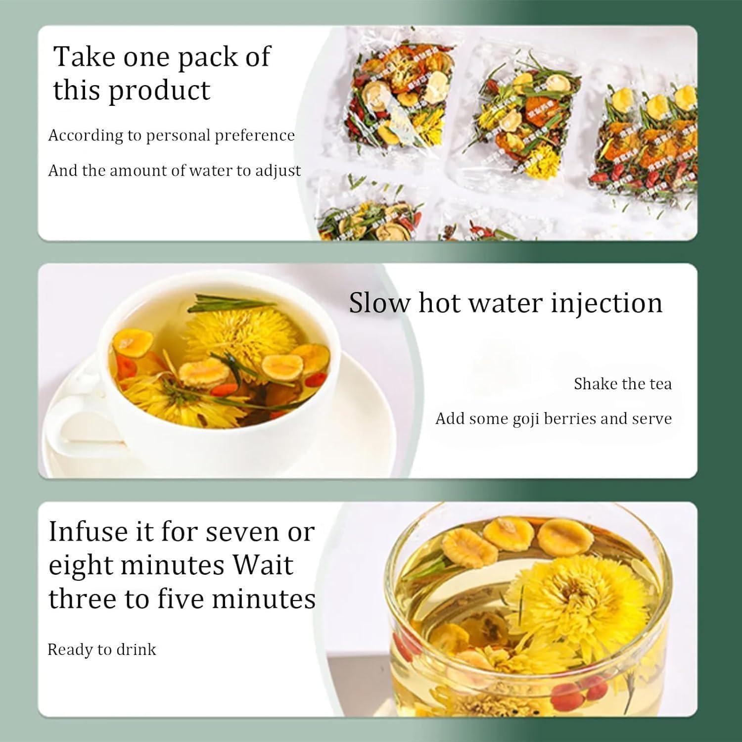 Chicory And Gardenia Herbal Tea - 25 Tea Bags For Kidney & Liver Health