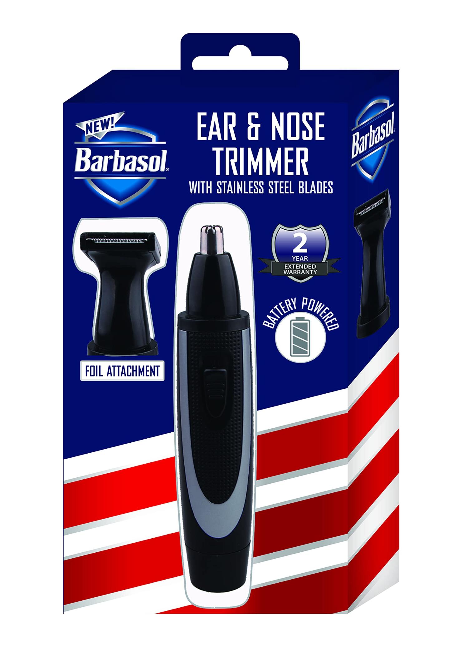 Barbasol Battery Powered Electric Ear and Nose Trimmer With Stainless