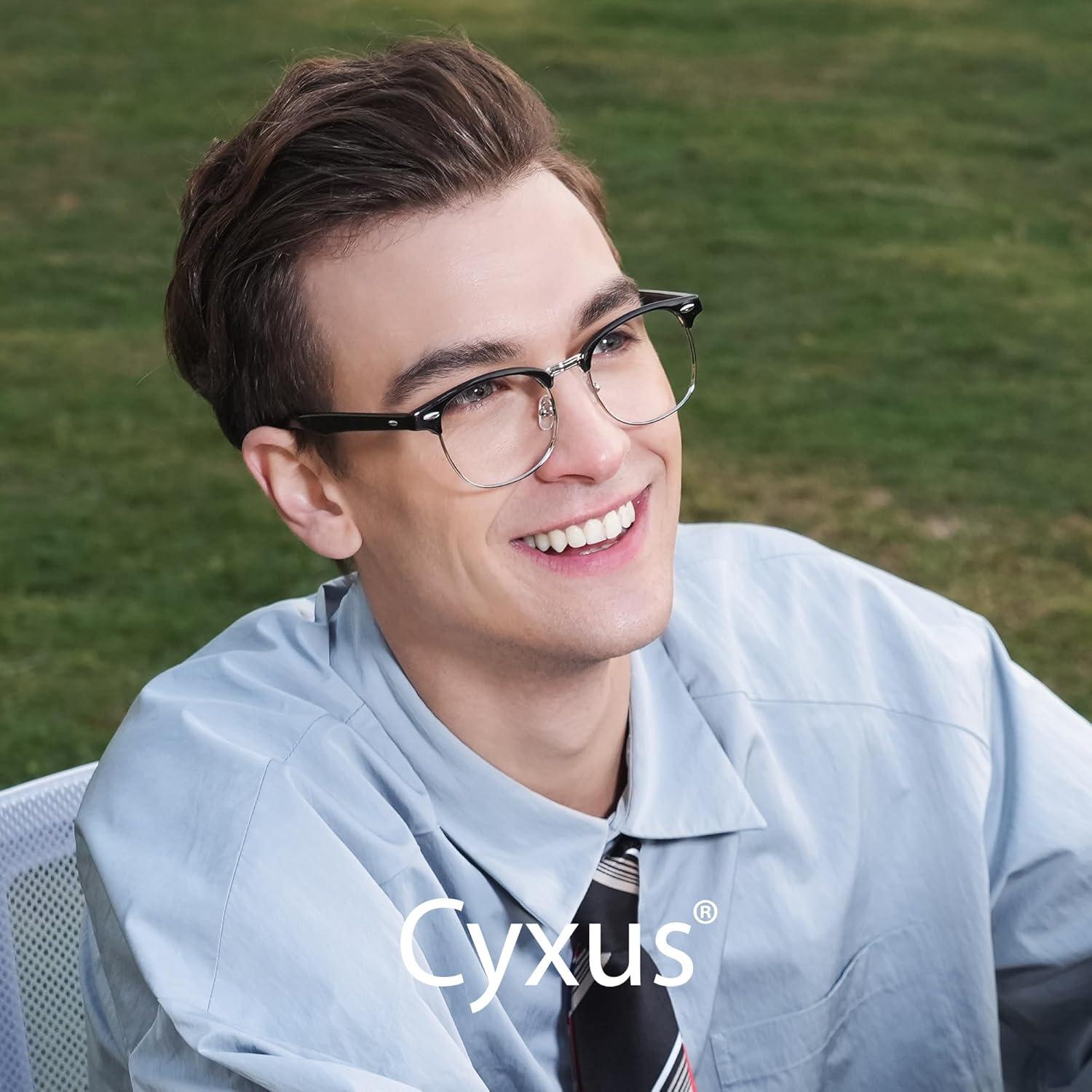 Cyxus Blue Light Glasses Round Frame UV Blocking Computer Glasses