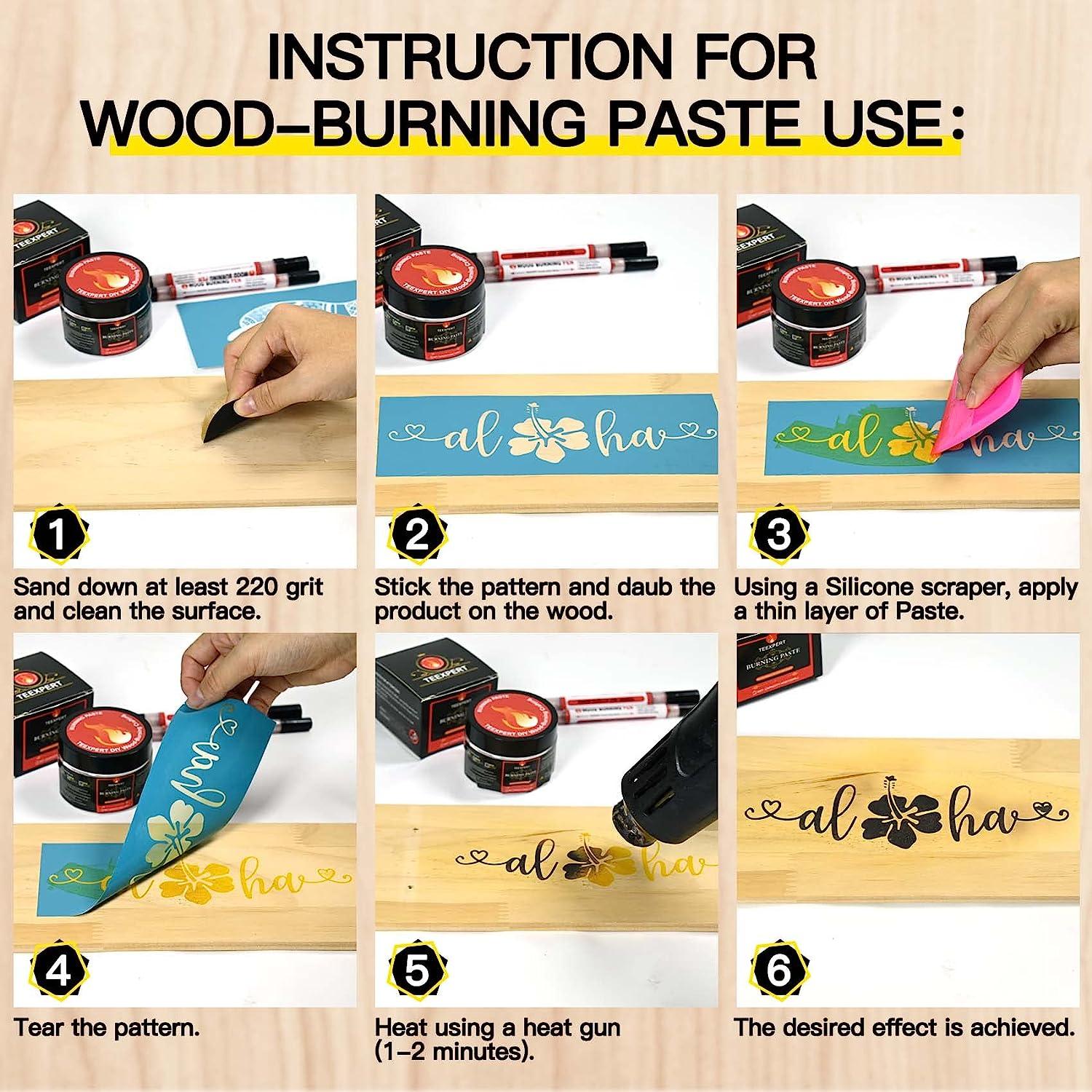 How to use wood burning paste. 