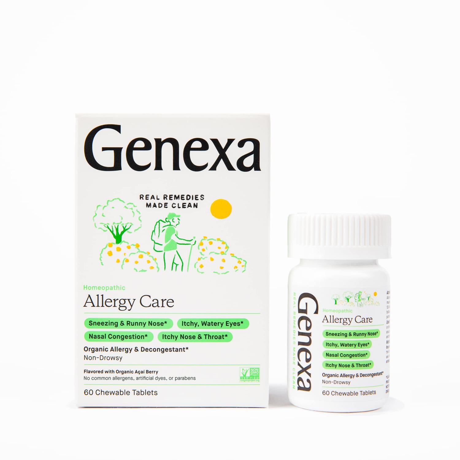 Genexa AllergyD Allergy & Decongestant Organic Acai Berry 60 Chewable