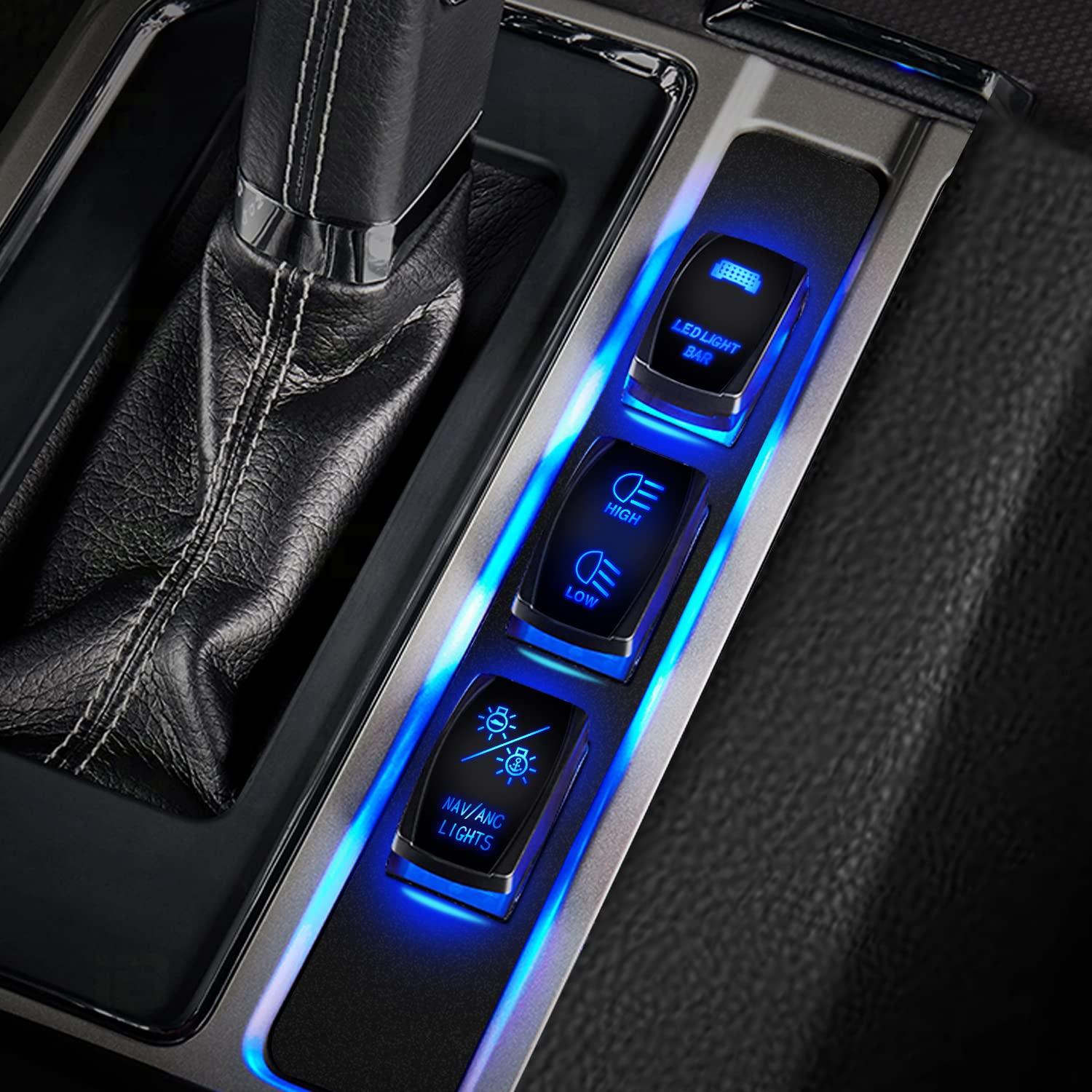 Nilight NAV/ANC Rocker Switch 7Pin Marine Boat Navigation Anchor Lights