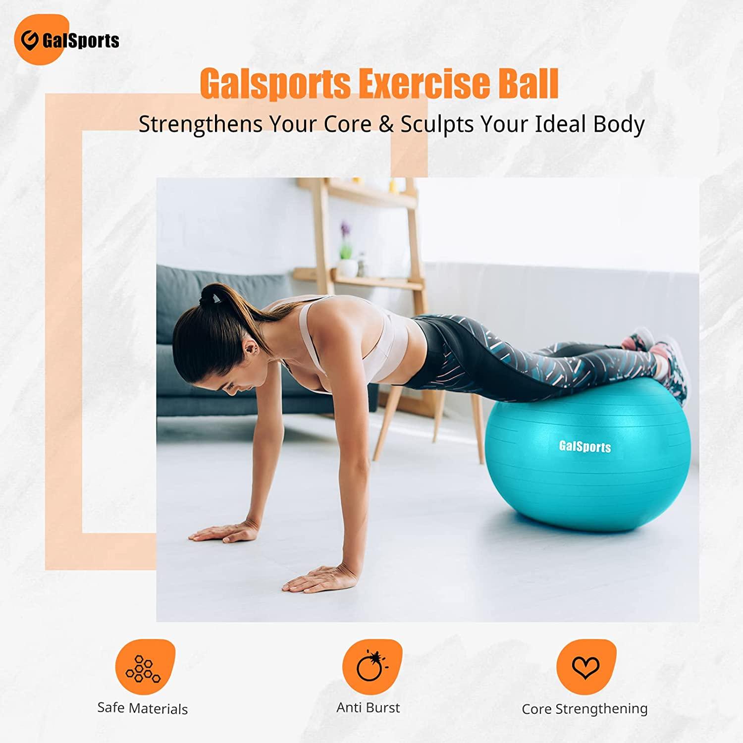 9 Inch Exercise Pilates Ball -(2 Pcs) Stability Ball for Yoga, Barre,  Training and Physical Therapy- Improves Balance, Core Strength, Back Pain 