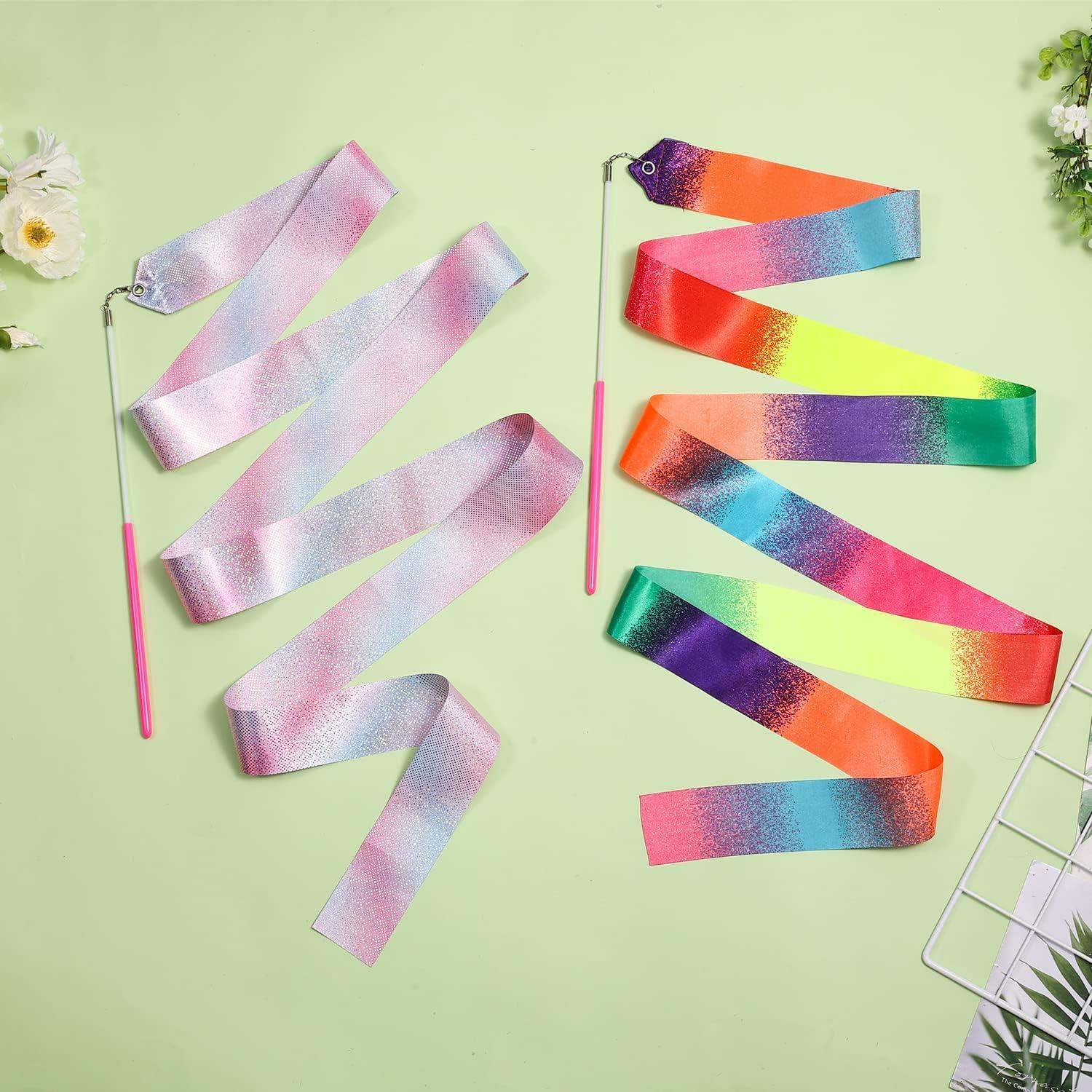 Rainbow Dance Ribbon Streamers for Kids, Set of 2, Twirling Ribbons fo ·  Art Creativity