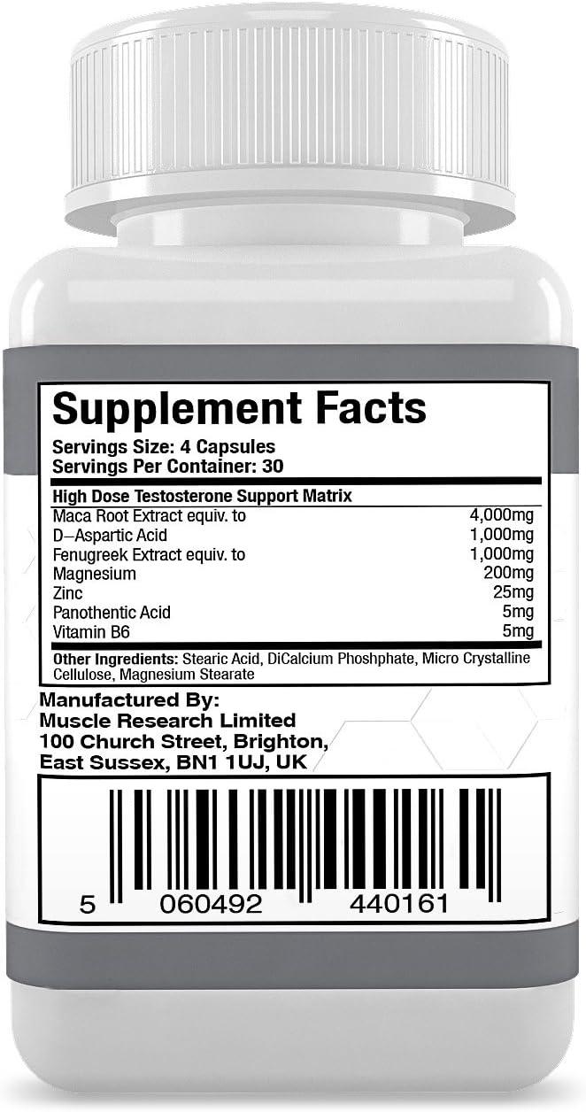 Muscle Research Test 500120 Capsules High Dose Bodybuilding
