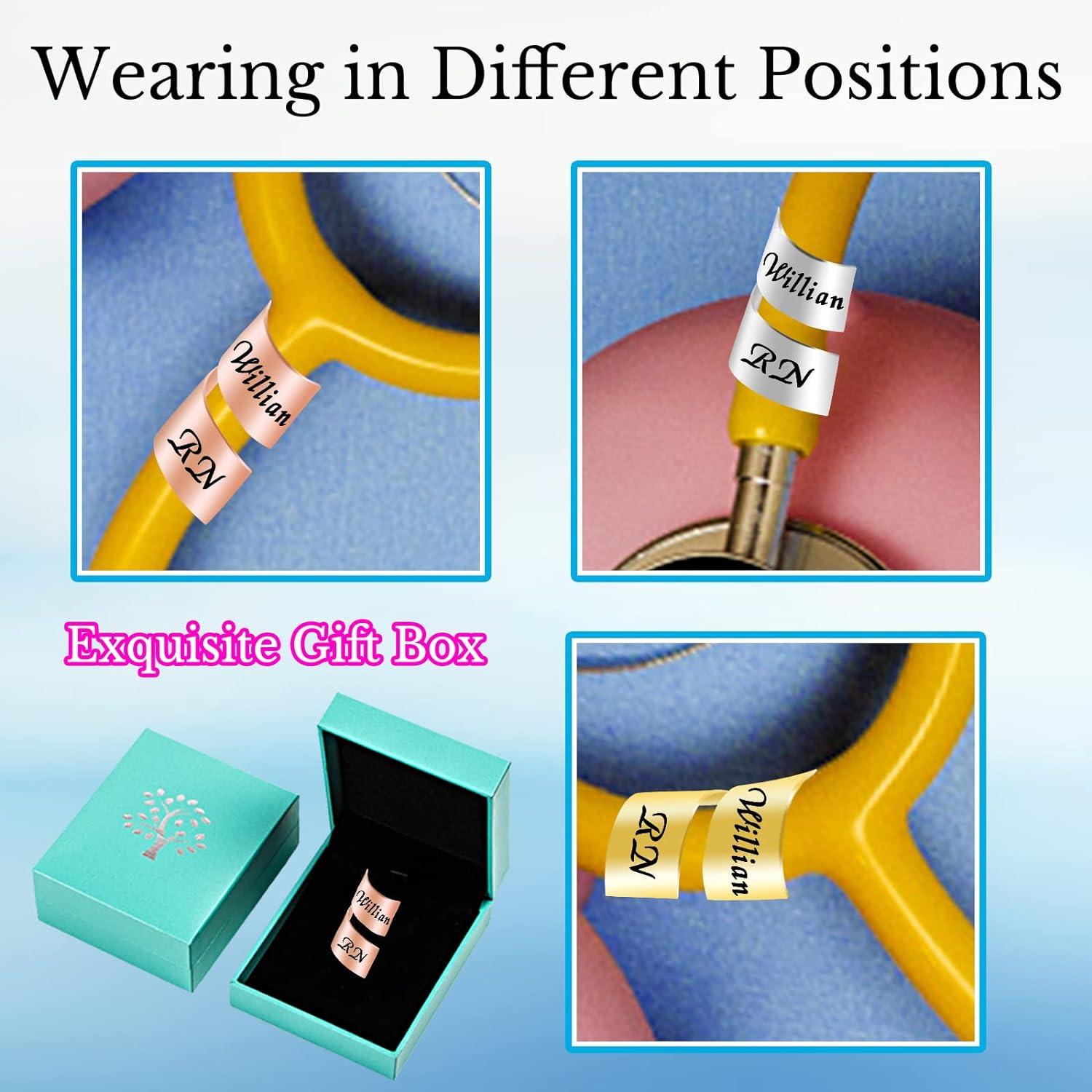 Stethoscope Name Tag Personalized Custom Stethoscope Charms with ID Tag