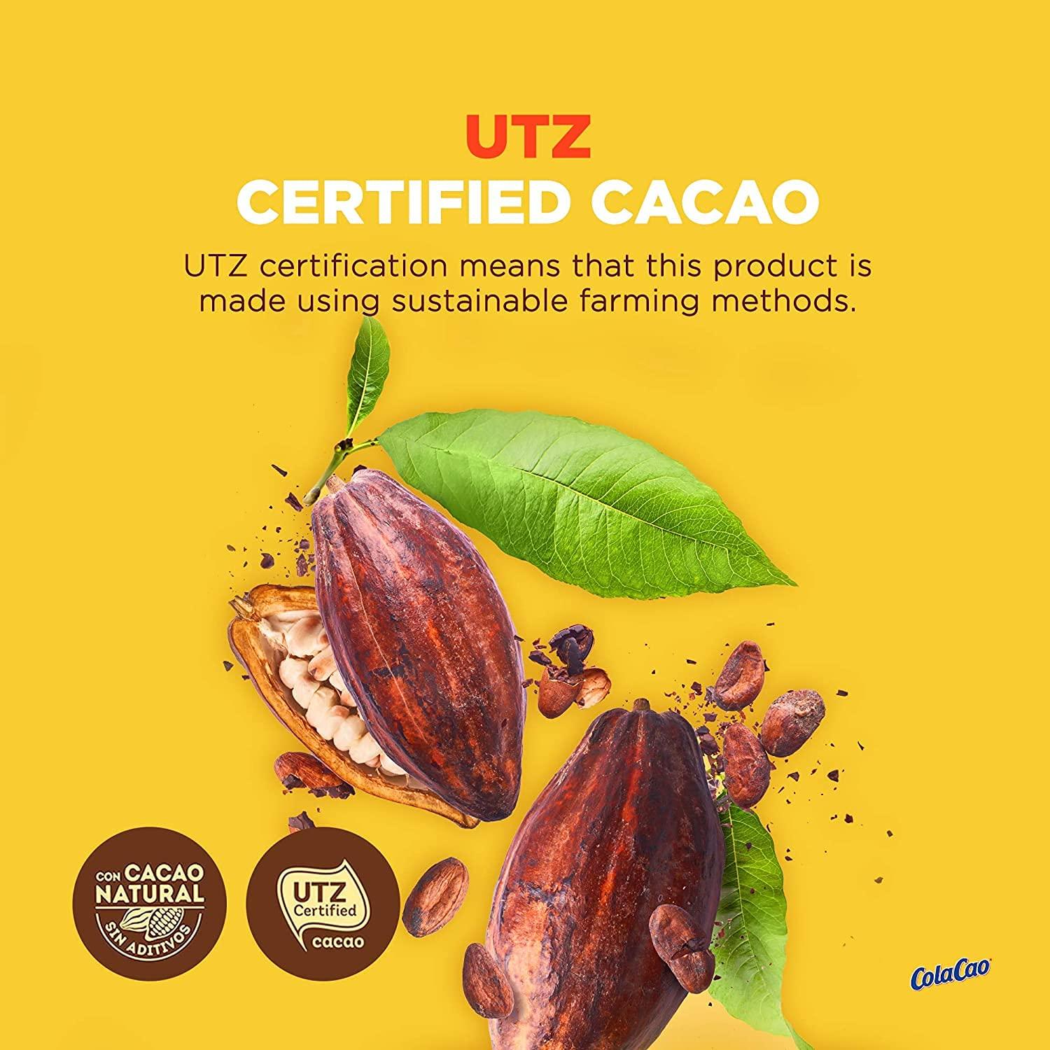 ColaCao Original Chocolate Drink Mix, Made with Natural Cocoa Beans in  Spain, No Additives, Sustainable Farming