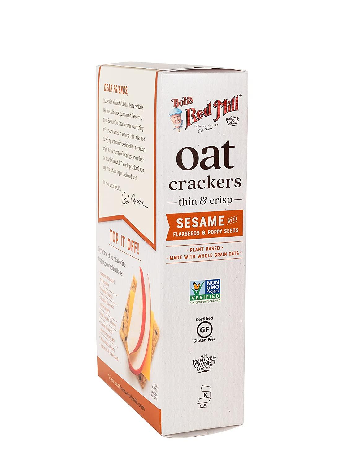 Bob's Red Mill Sesame Oat Crackers, One 4.25 oz. box