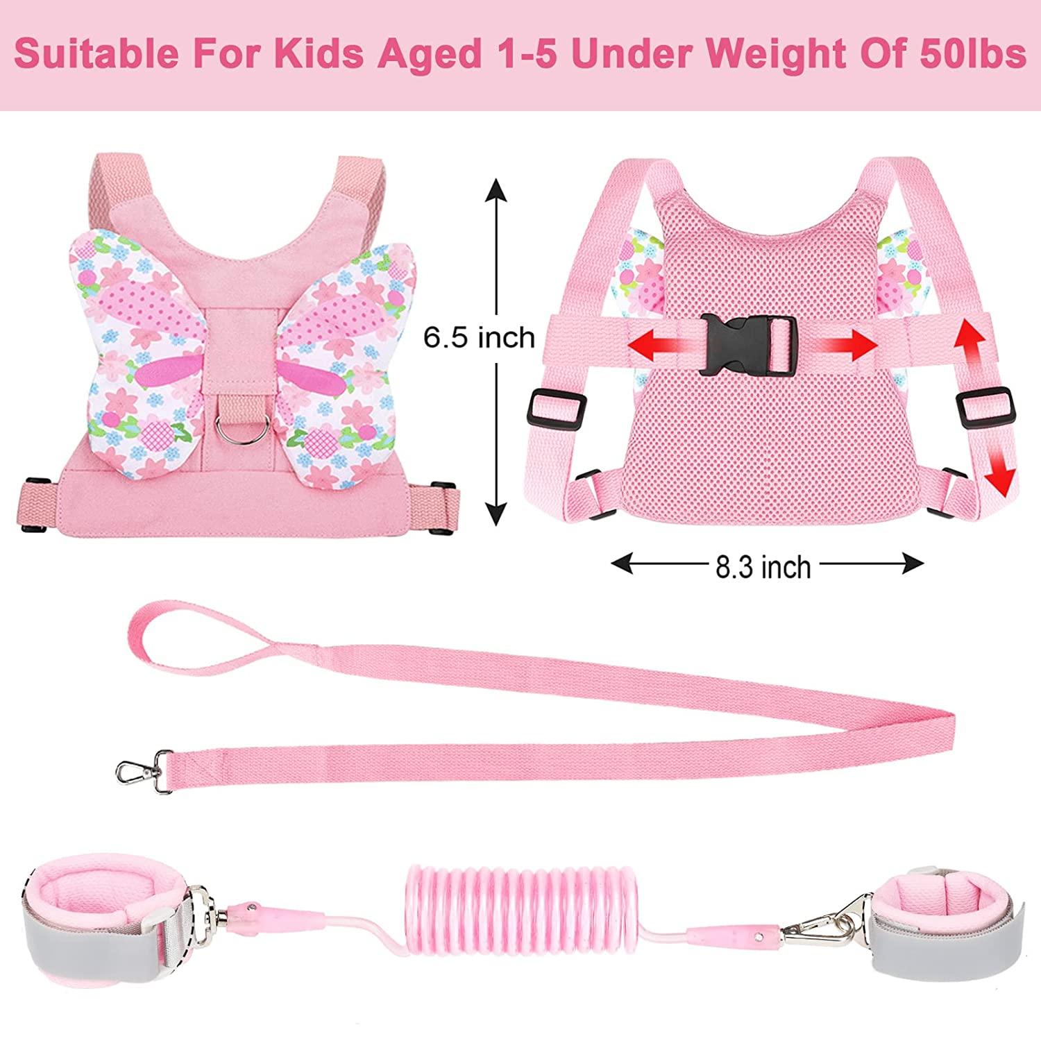 MTOMUYA Toddler Harness With Anti Lost Wrist Link - 3-in-1