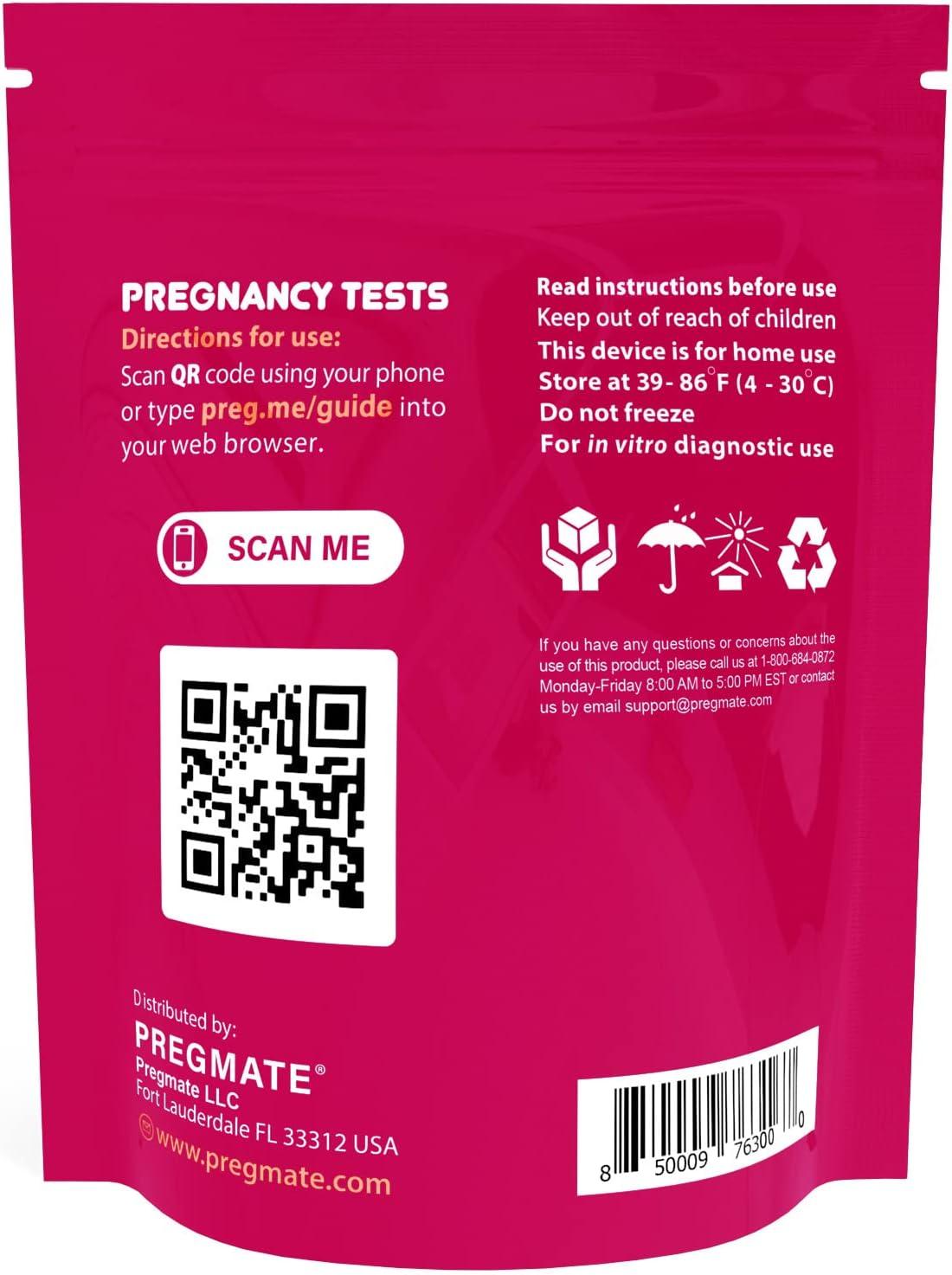 Pregmate 25 Pregnancy Test Strips 25 Count Accurate & Reliable Results