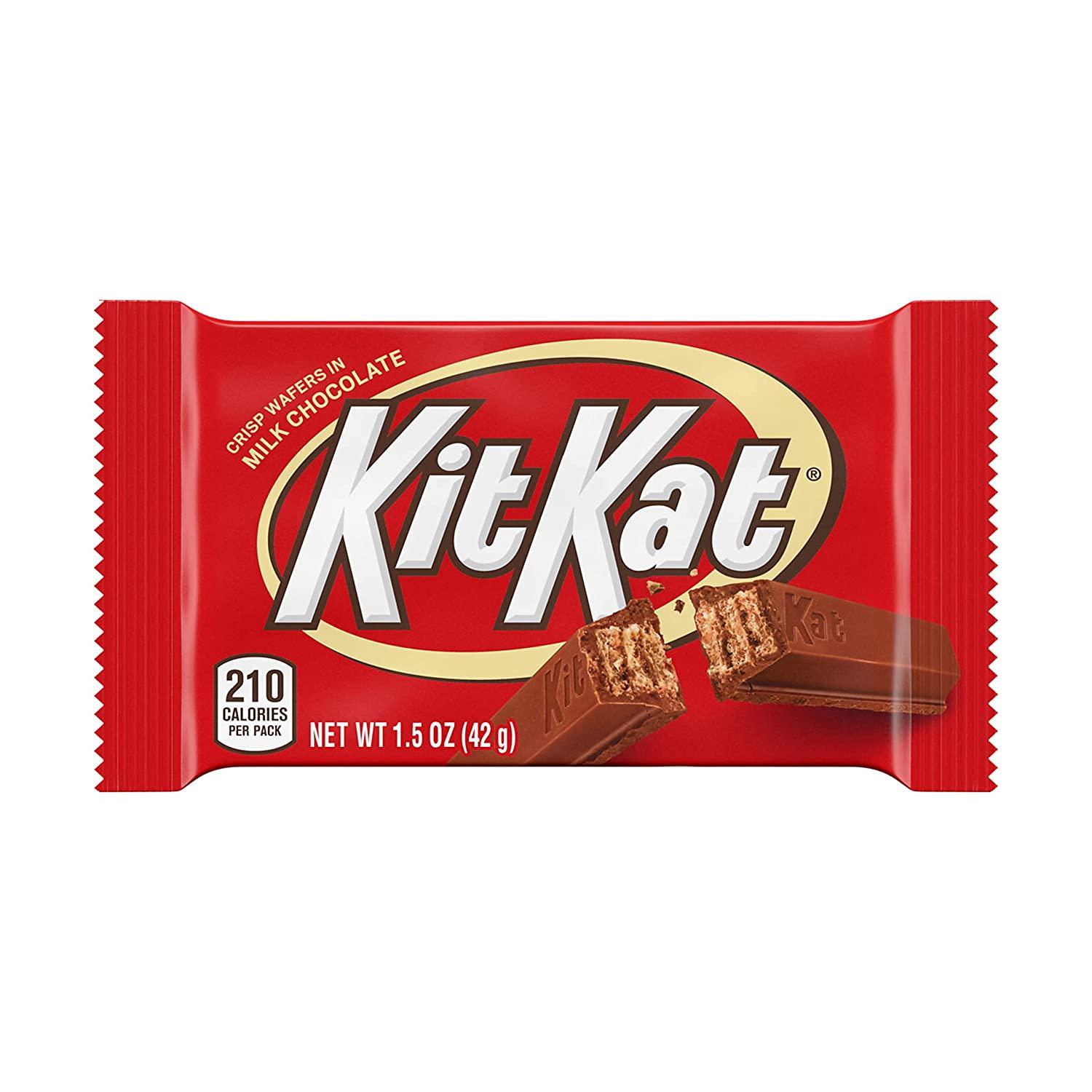 KIT KAT Milk Chocolate Wafer Candy, Bulk Individually Wrapped, 1.5 oz Bars  (36 Count) 1.5 Ounce (Pack of 36)