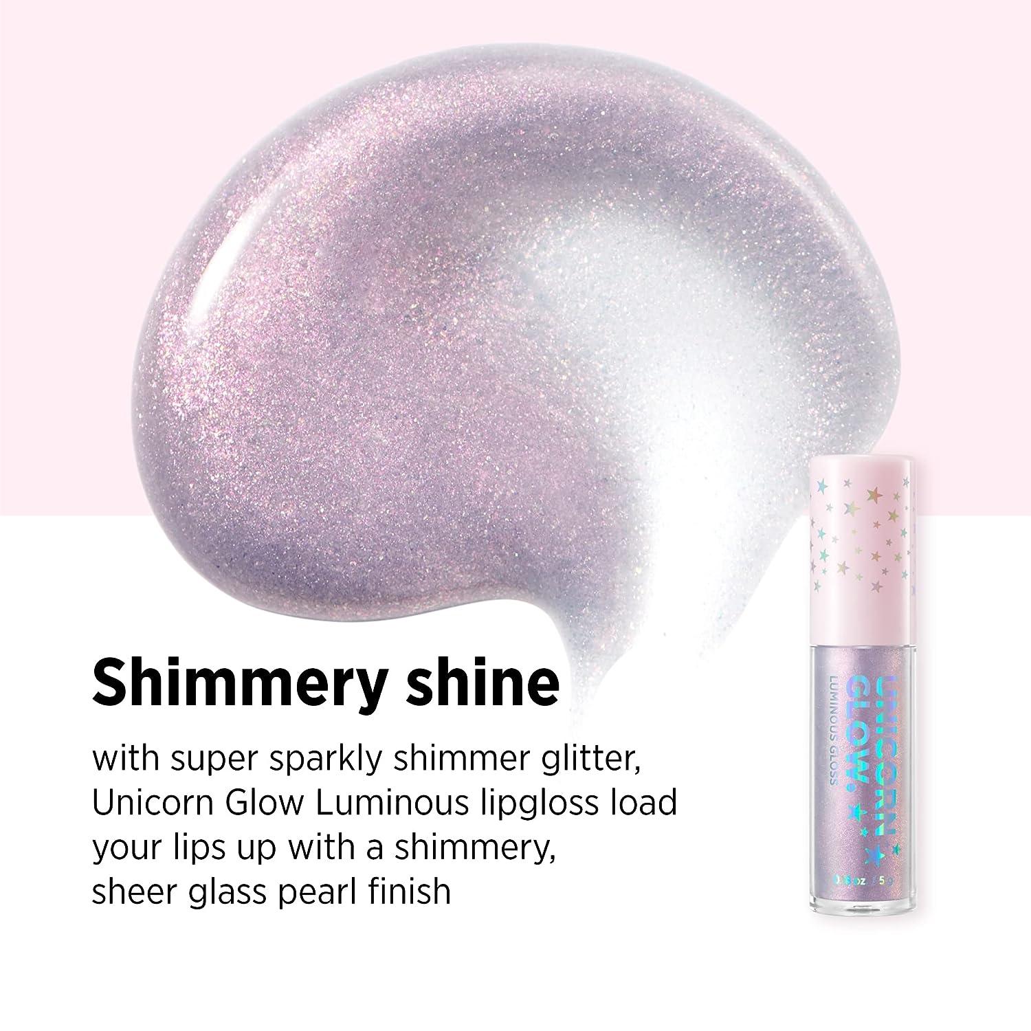 UNICORN GLOW Luminous Lip Gloss 4 Aurora - Shimmery Glitter Moisturizing  Lip Gloss with Shimmery Finish - Lightweight Sheer and Hydrating 0.18 oz. /  5 g