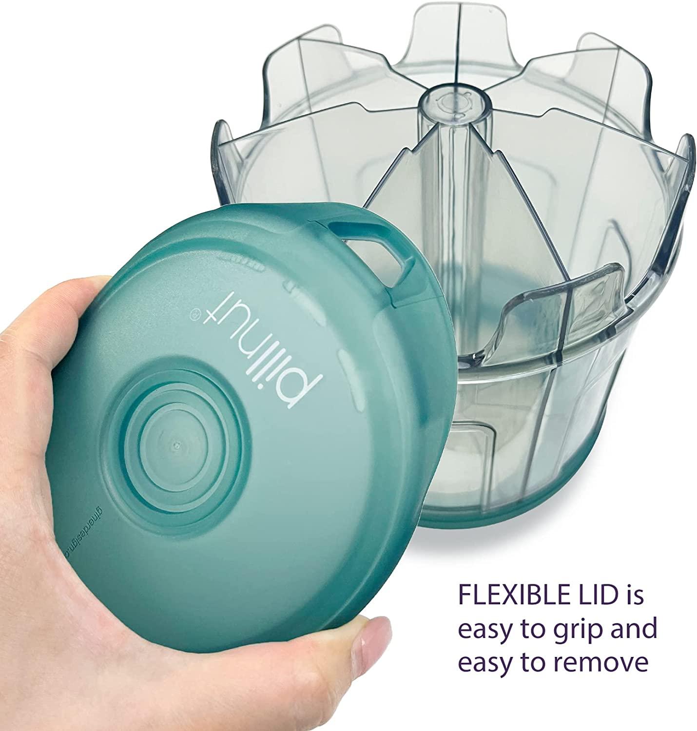 Extra Large Supplement Organizer, Vitamin Organizer with XL 7 Large Compartments, TPU Soft Lid