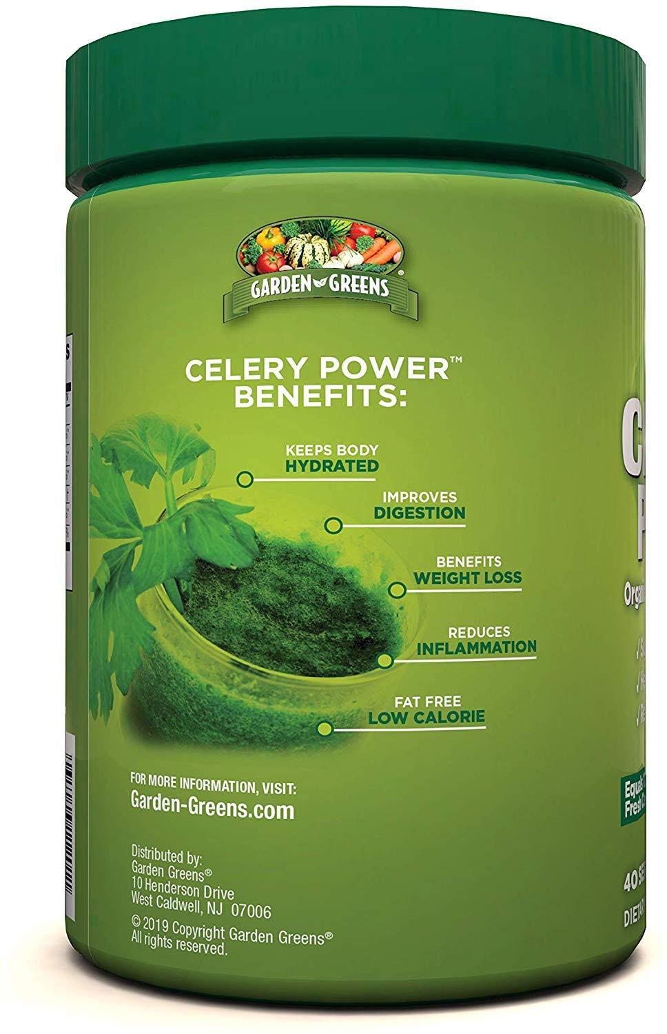 Garden Greens Celery Power Organic Celery Juice Powder 40 Servings
