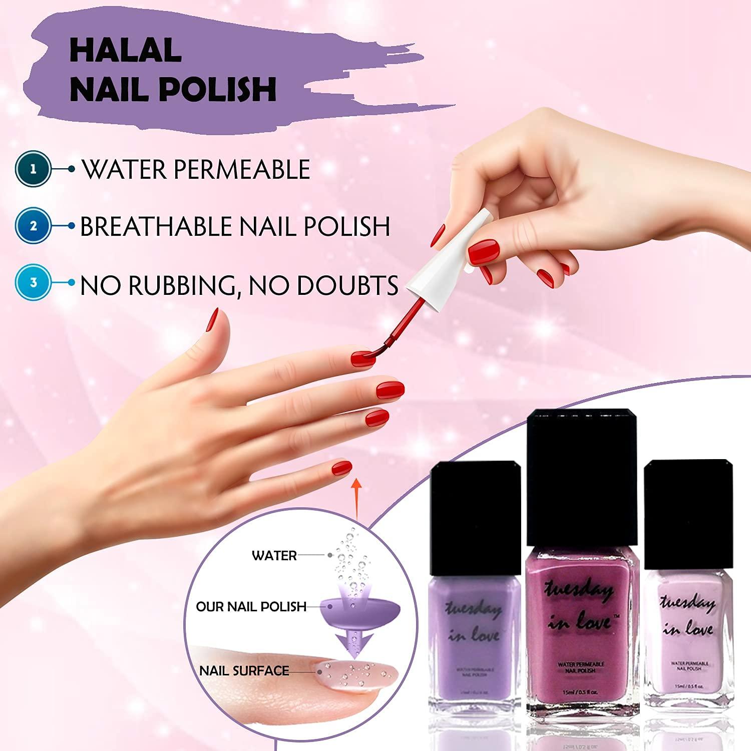 Halal Nail Polish by Tuesday in Love WUDU & Ablution Permissible