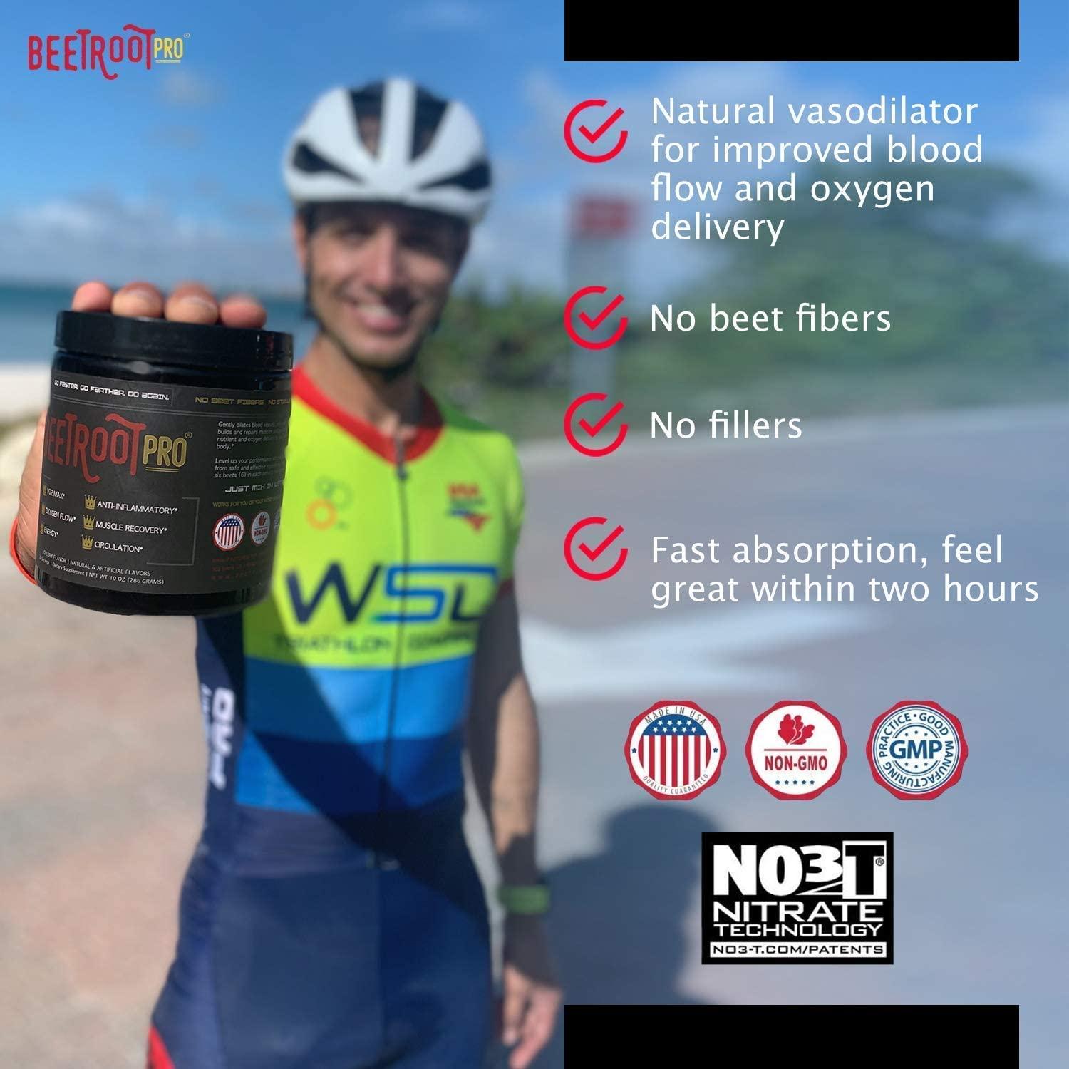 Beetroot Pro Sports Beet Powder for Optimized Nitric Oxide, Trusted by