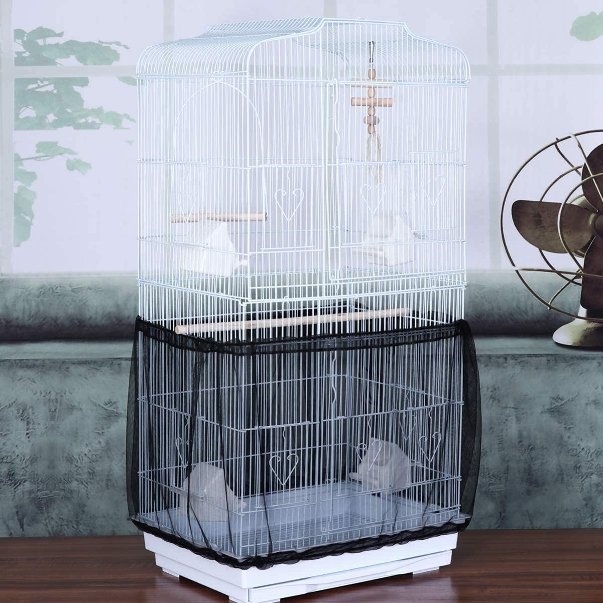 Aazon.co : 4 Colors Ventilated Nylon Bird Cage Cover Shell Seed