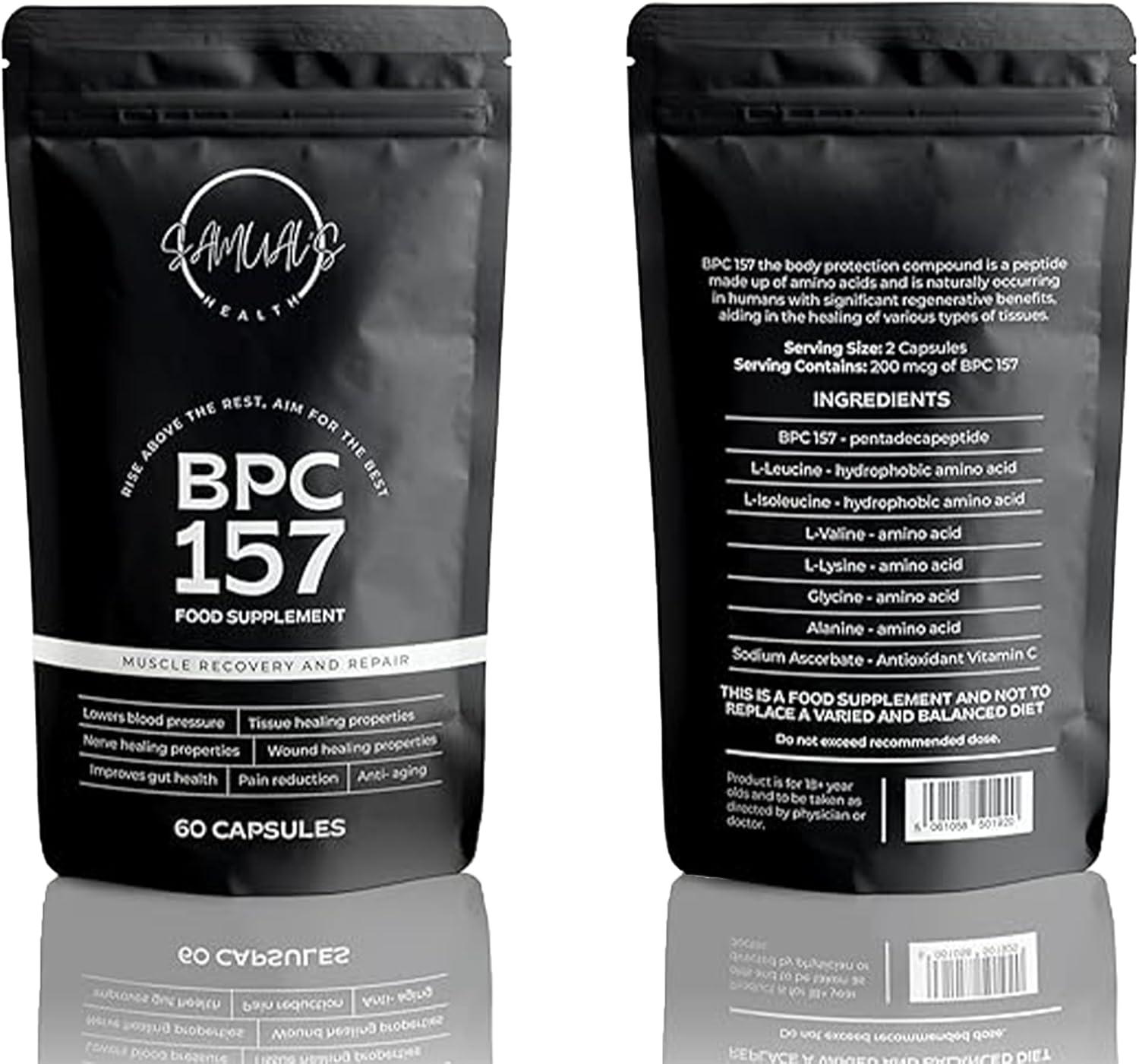 Samual's BPC 157 Peptide Muscle Recovery - 60 Capsules | Buy Now with  Express International Delivery