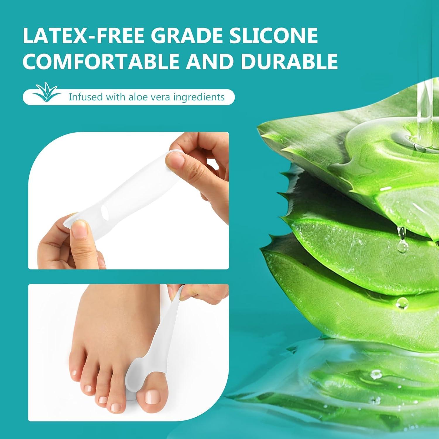 Sumiwish Bunion Cushion Protector, 12 confezioni di cuscinetti per borsite trasparenti, separatore correttore per alluce per alluce, scudo per alleviare il dolore ai piedi