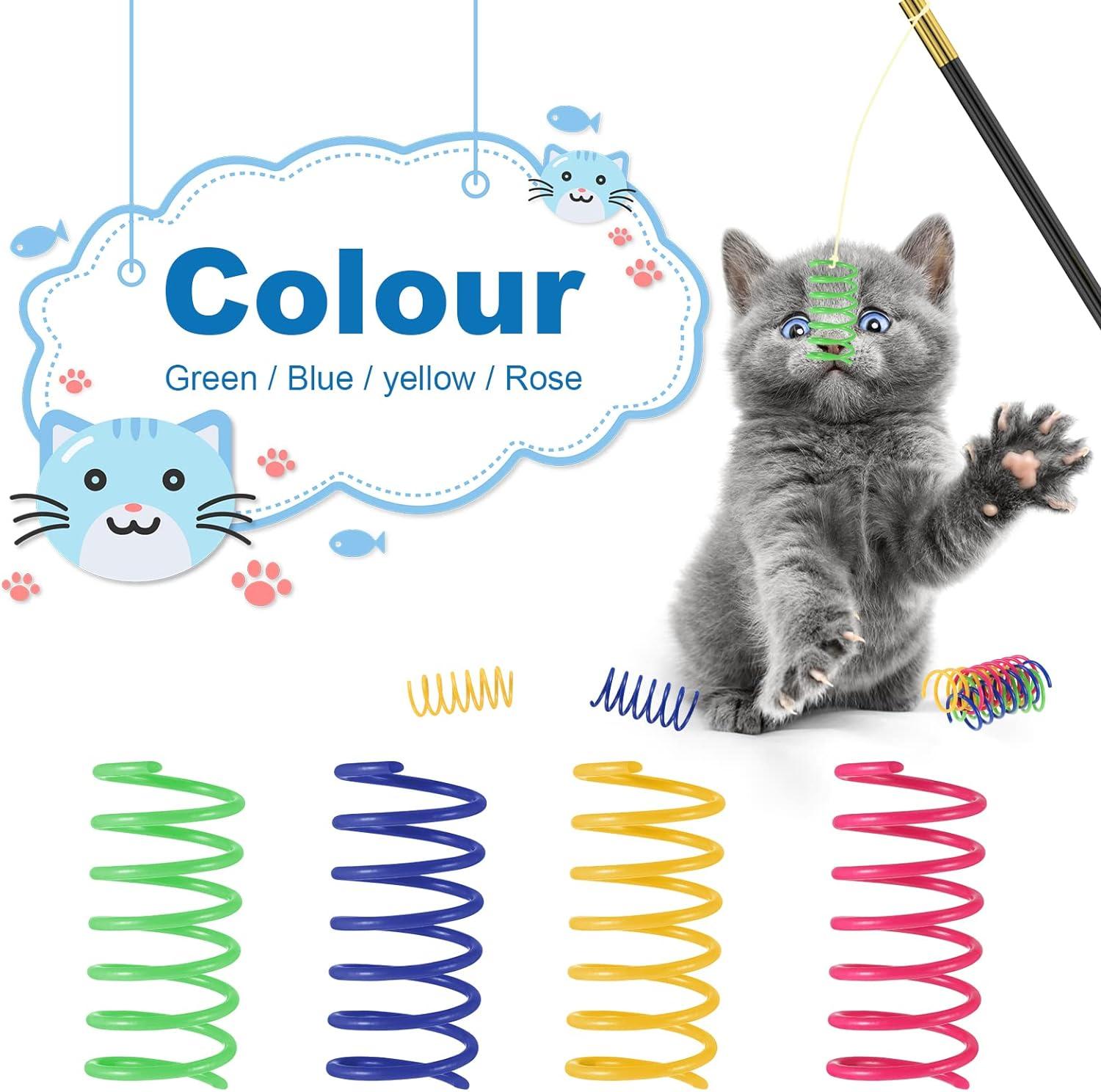 12 Pcs Cat Colorful Springs Toys Pet Interactive Toys Cat Spring Kitten  Springs Toys for Interactive