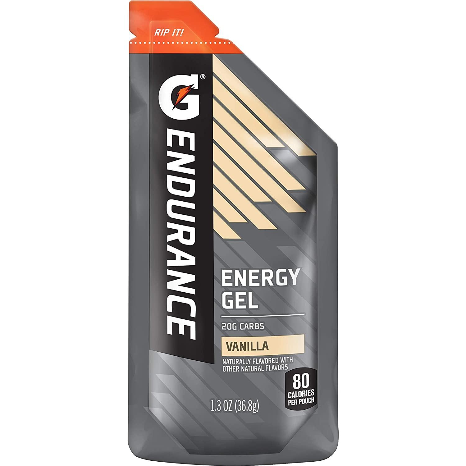 Gatorade Endurance Energy Gel No Caffeine 4 Flavor Variety Pack of 12