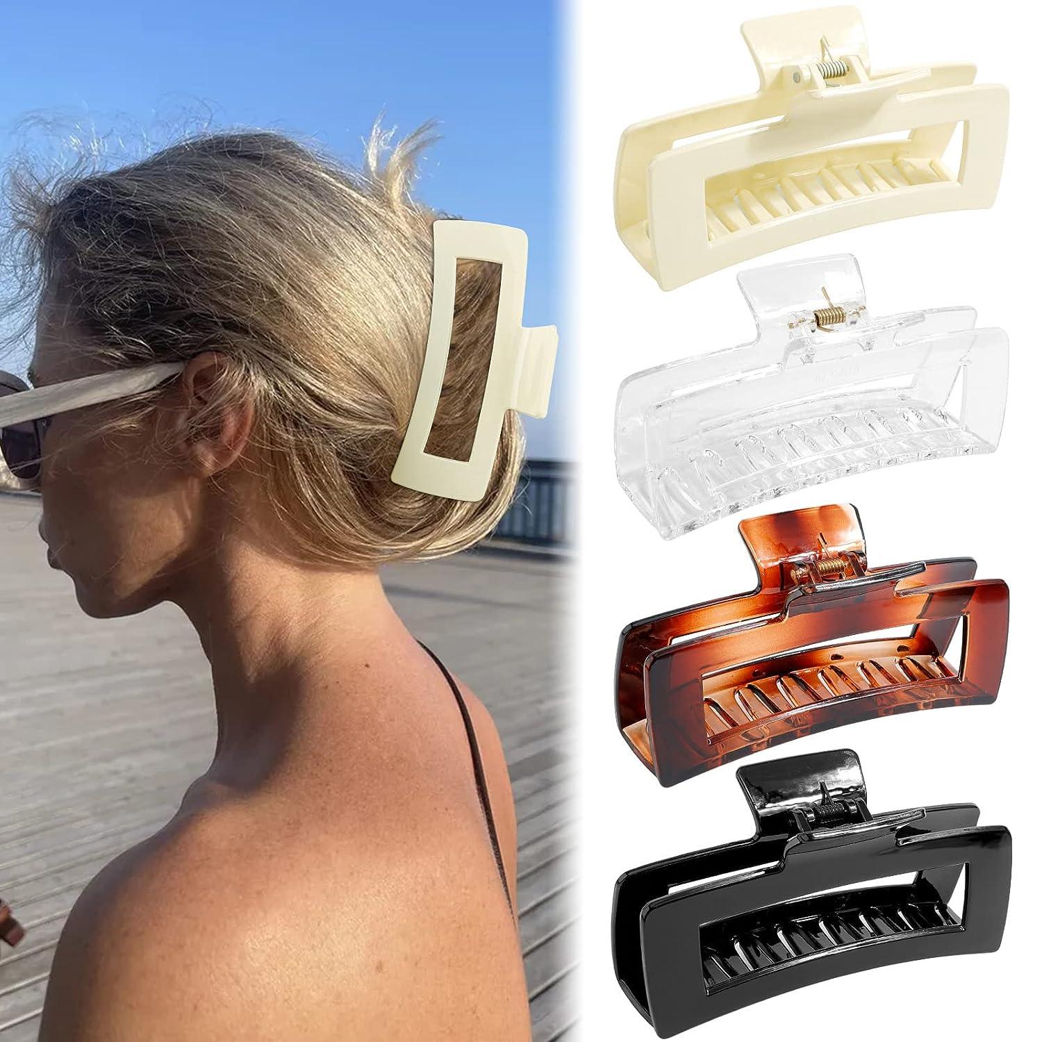 Extra Large 5 inch Hair Clips for Women CUBACO 4pcs Acrylic Claw