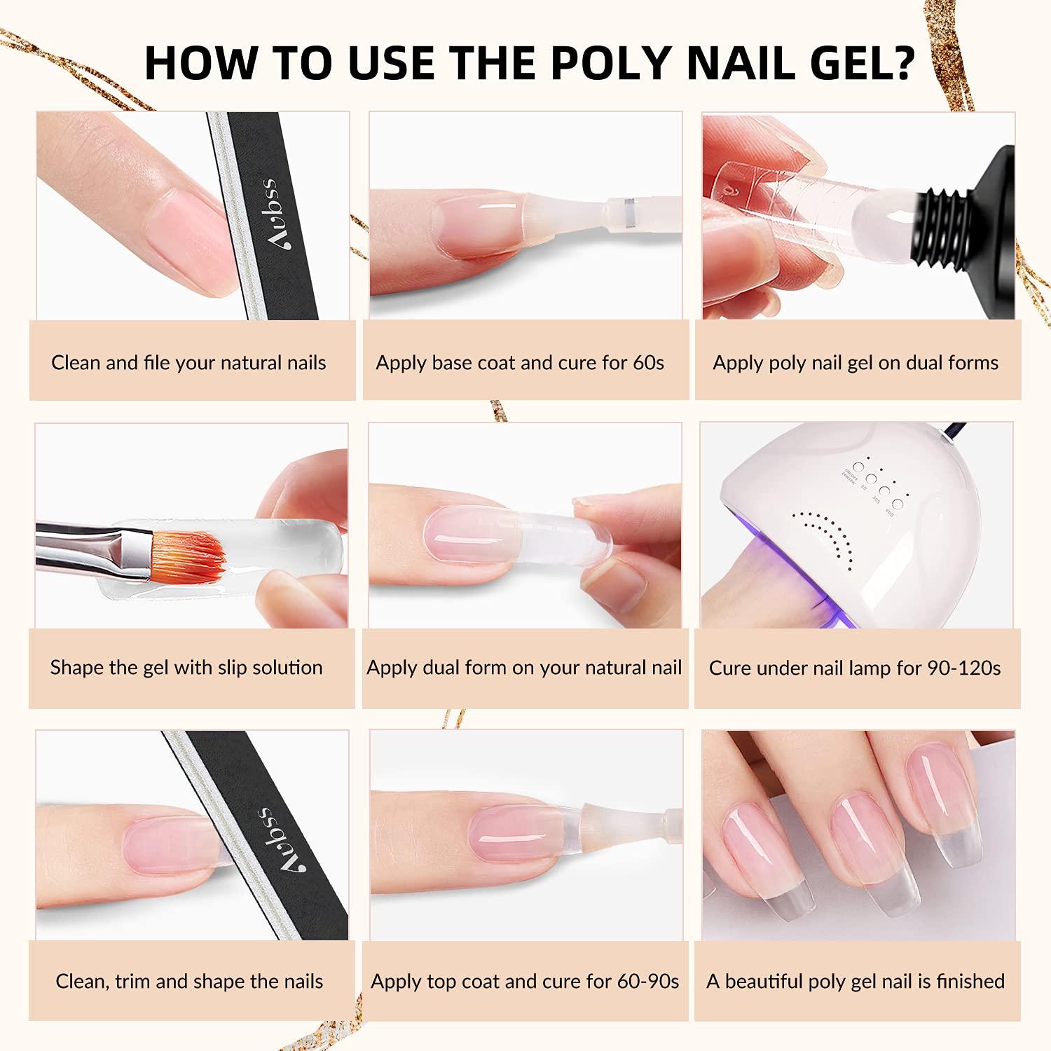 Poly Gel Nail Kit, opove Nail Builder Gel Extension Nail thickening So –  OPOVE