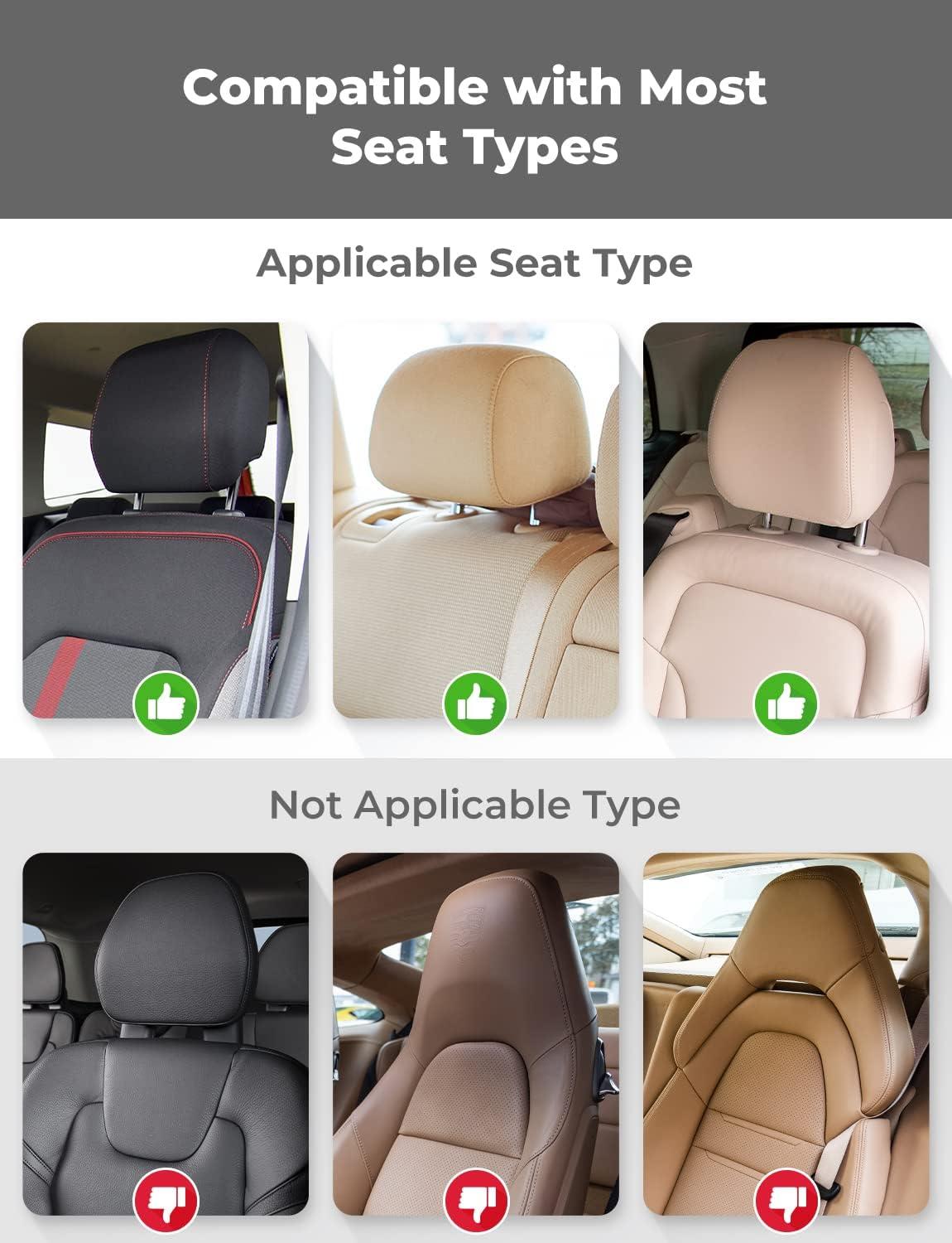 Oasser Car Seat Headrest Pillow Detachable, Adjustable Double