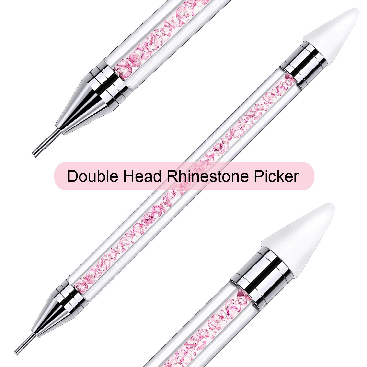 2 Pieces Wax Rhinestone Picker Dotting Pen  Rhinestone nails, Nail art  diy, Diy rhinestone crafts