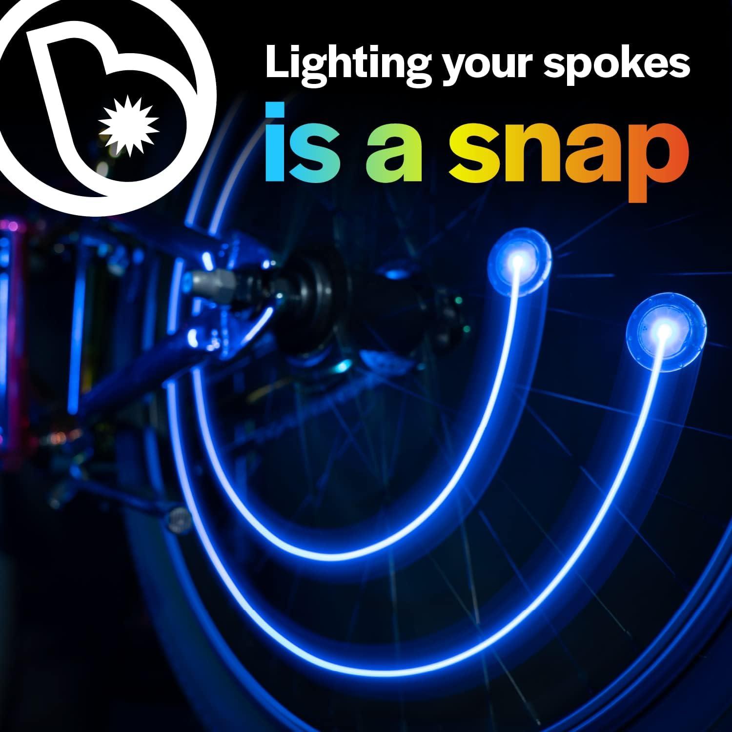 Brightz LED Bike Tire Lights (Orbit 2Pack Blue) Bike Wheel Lights for