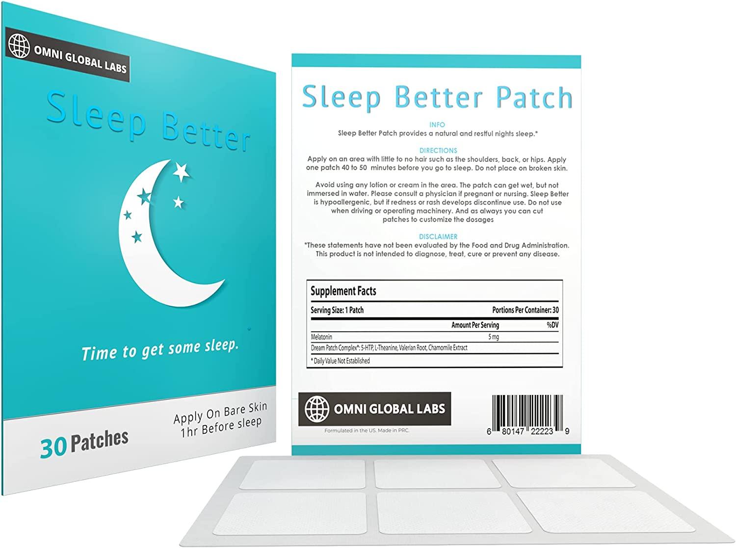 Sleep Better Sleep Patches 30 Patches