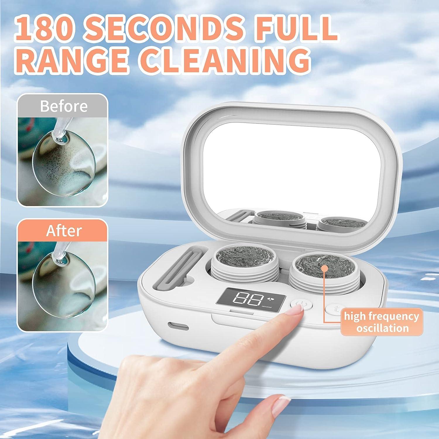 MUGLE Contact Lens Cleaner Machine, Portable Ultrasonic Contact Lens