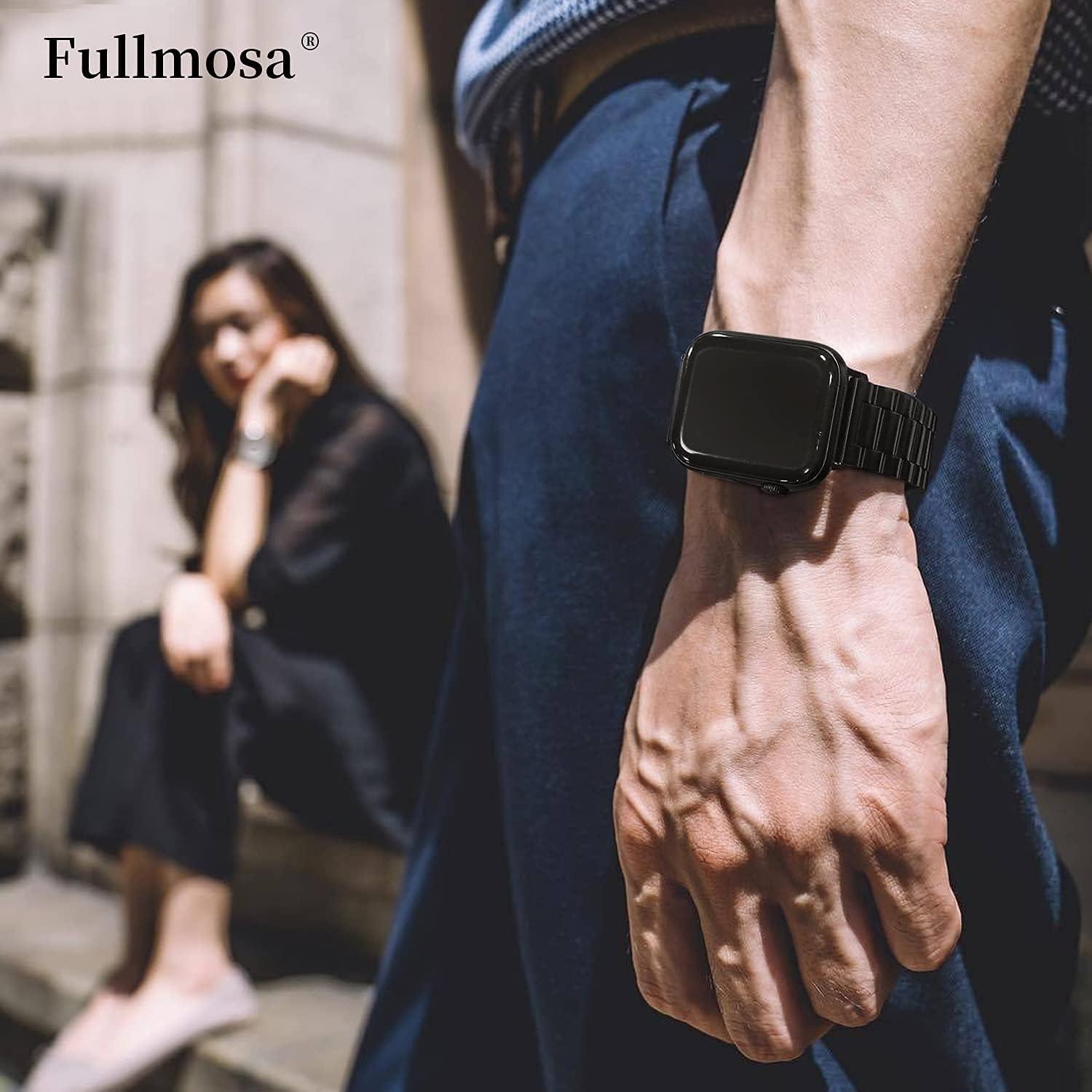 Fullmosa Compatible Apple Watch Band 42mm 44mm 45mm 38mm 40mm 41mm Stainless Steel iWatch Band for Apple Watch Series 7/6/5/4/3/2/1/SE 38mm 40mm