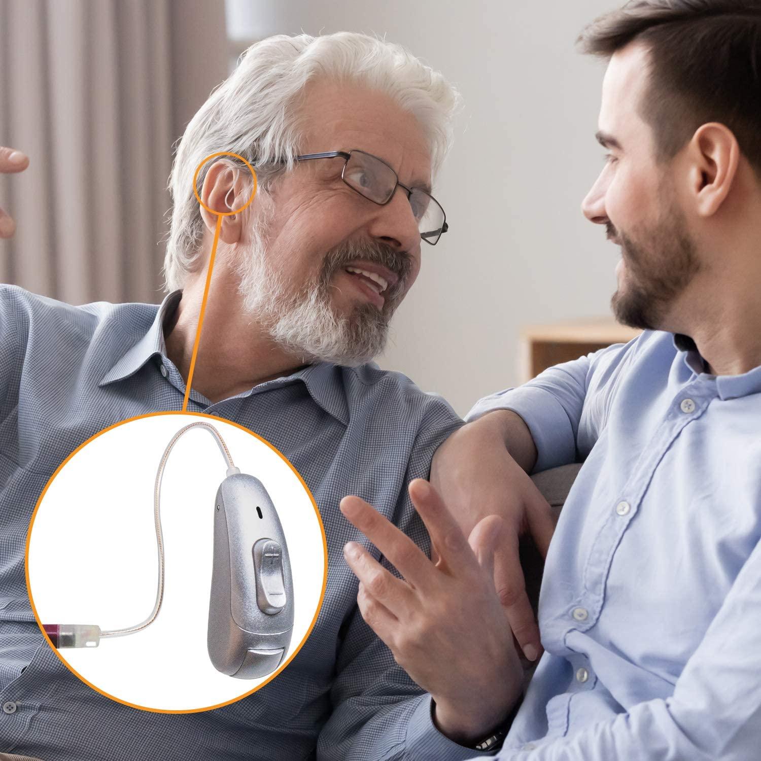 Invisible Digital Hearing Aid for Adults & Seniors Lightweight & Noise Reduction (RedRight Ear)
