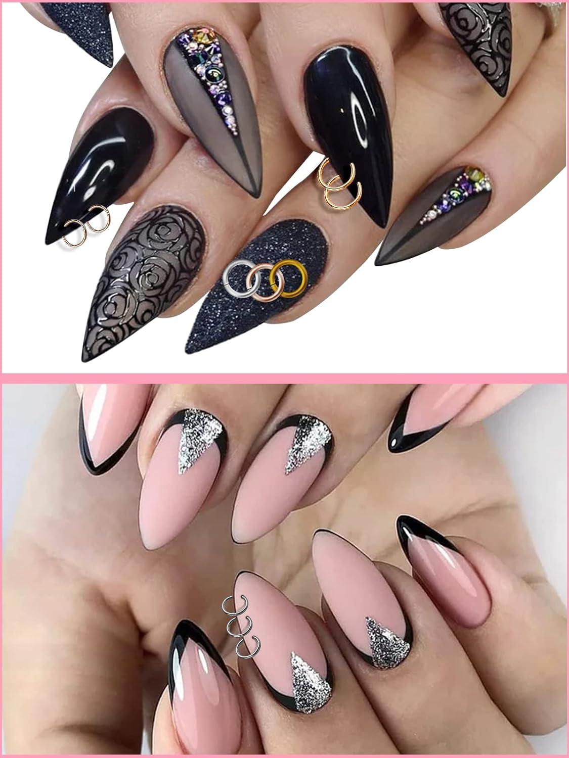 Kalolary 1014 Pieces Nail Art Charms Kit with Tools DIY Nail Jewelry Making Supplies