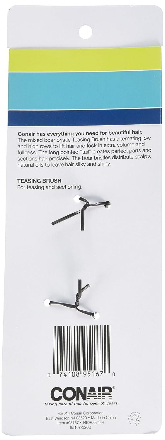Conair Slim Teasing Hair Brush Mixed Boar Bristle