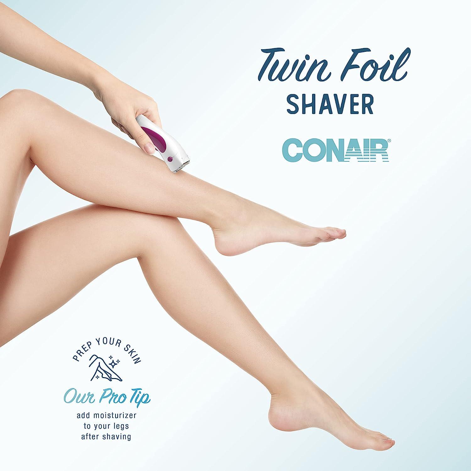 Conair Body and Facial Hair Removal for Women Cordless Electric Dual