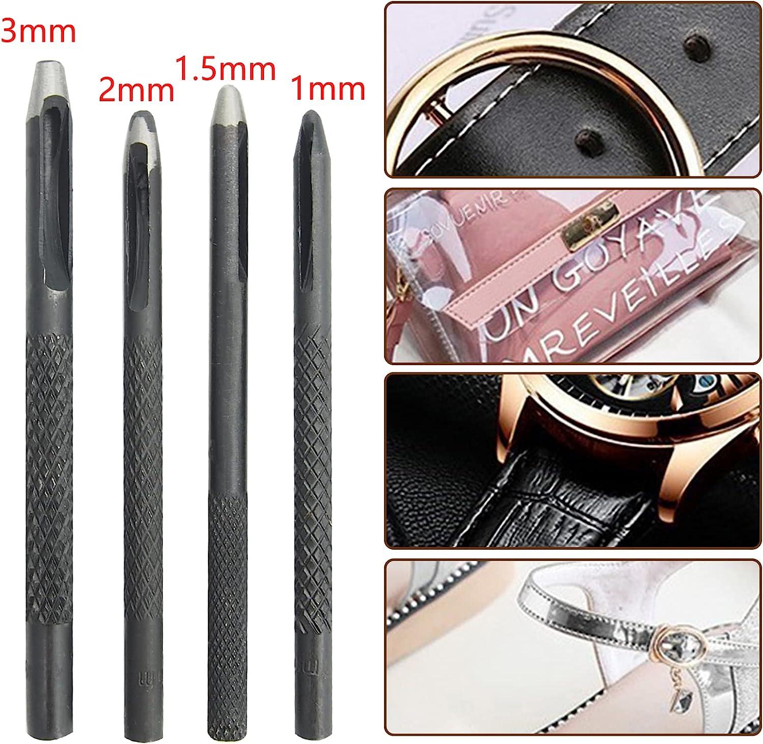 PLANTIONAL Leather Stitching Sewing Kit: 31PCS Leather Sewing Kit with 4mm  Lacing Stitching Chisel, Leather Sewing Tools, Waxed Thread and Large-Eye