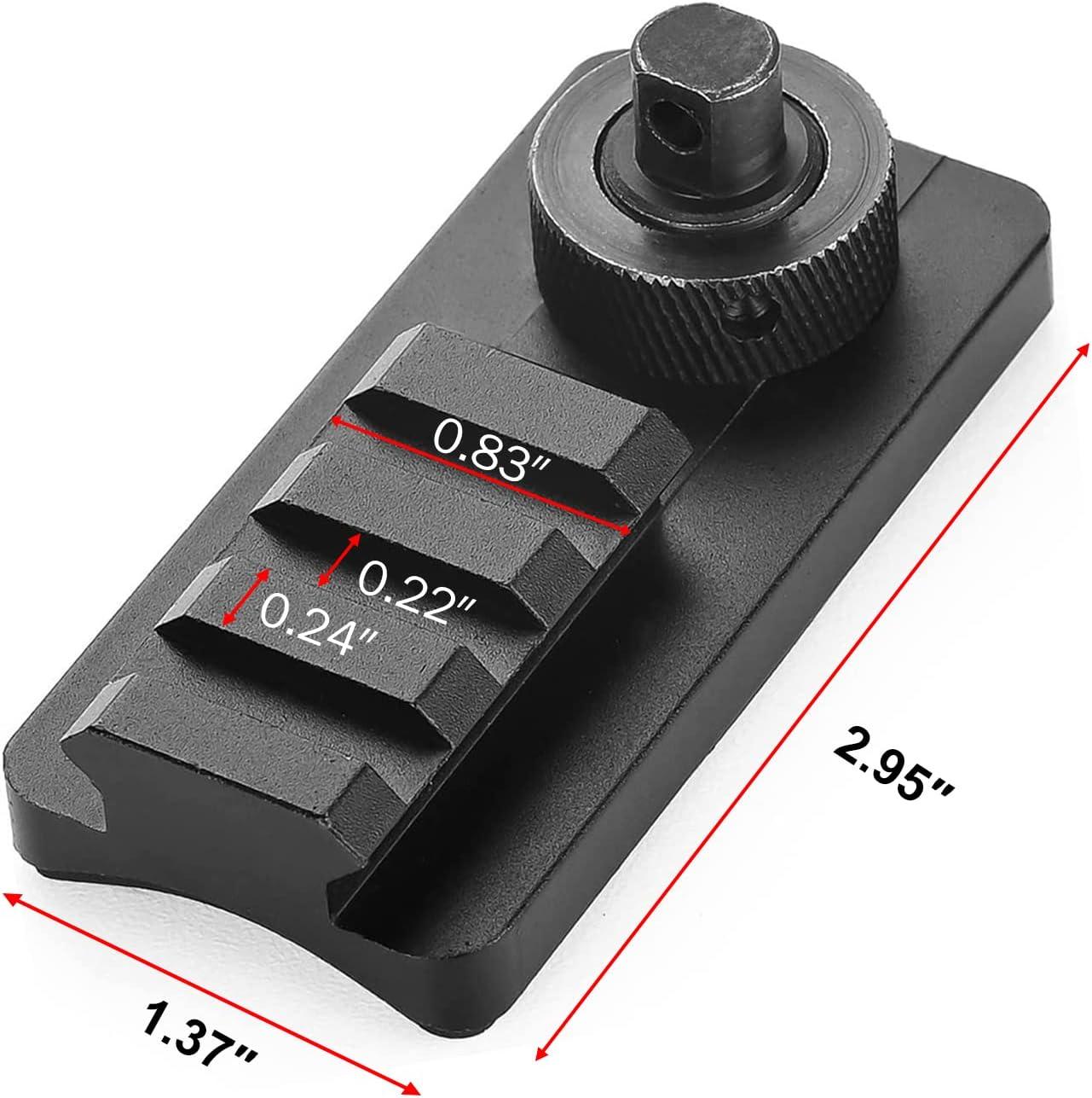 HUNTPAL Sling Stud Picatinny Rail Bipod Adapter Aluminum 3 Slots 1913