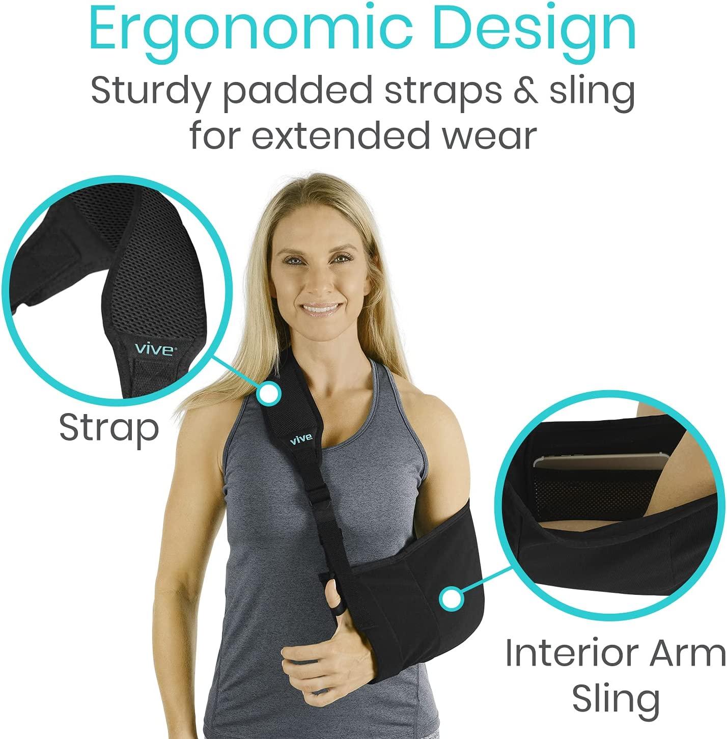 Vive Arm Sling Medical Support Strap for Collar Bone Rotator Cuff