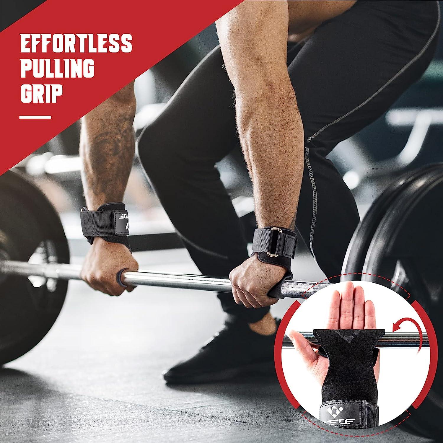 thumbnail image 2 of Taituoti A Pair Weight Lifting Wrist Strap Weightlifting Grip Strap For Gym Deadlifts Gray 2 of 14