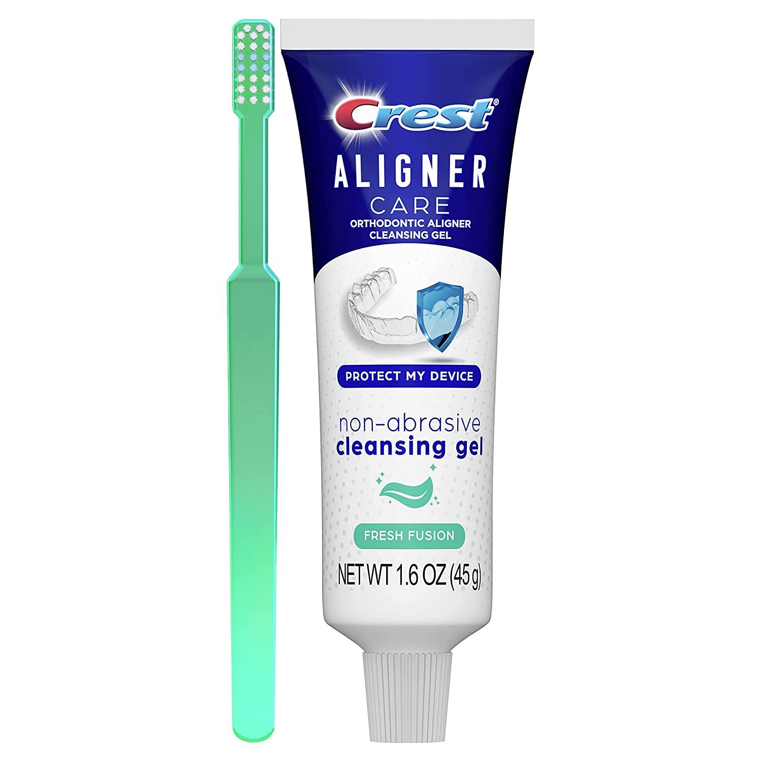Crest Aligner Care Clean & Clarify Kit Brush & 1.6 oz Cleansing Gel