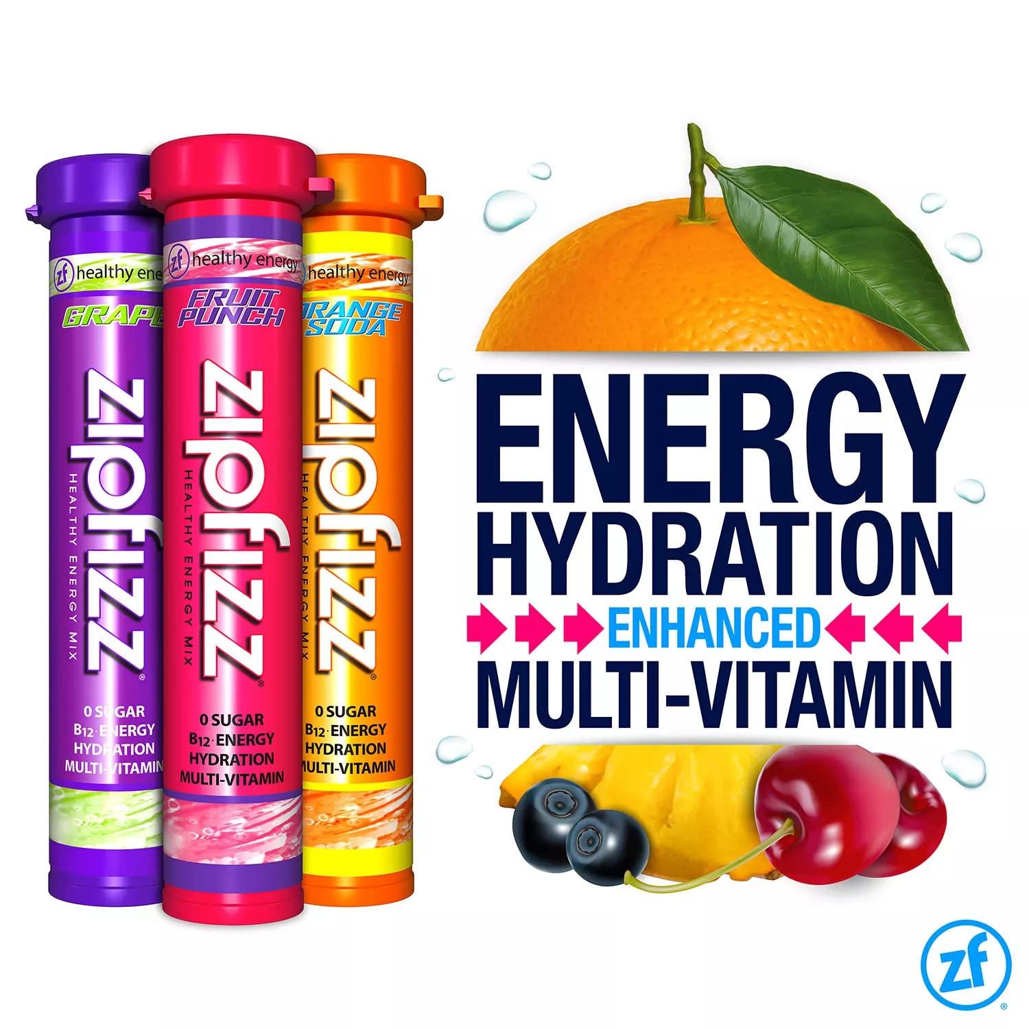 Zipfizz Healthy Energy Drink Mix, Hydration with B12 and Multi Vitamins, Variety Pack, 30 Count