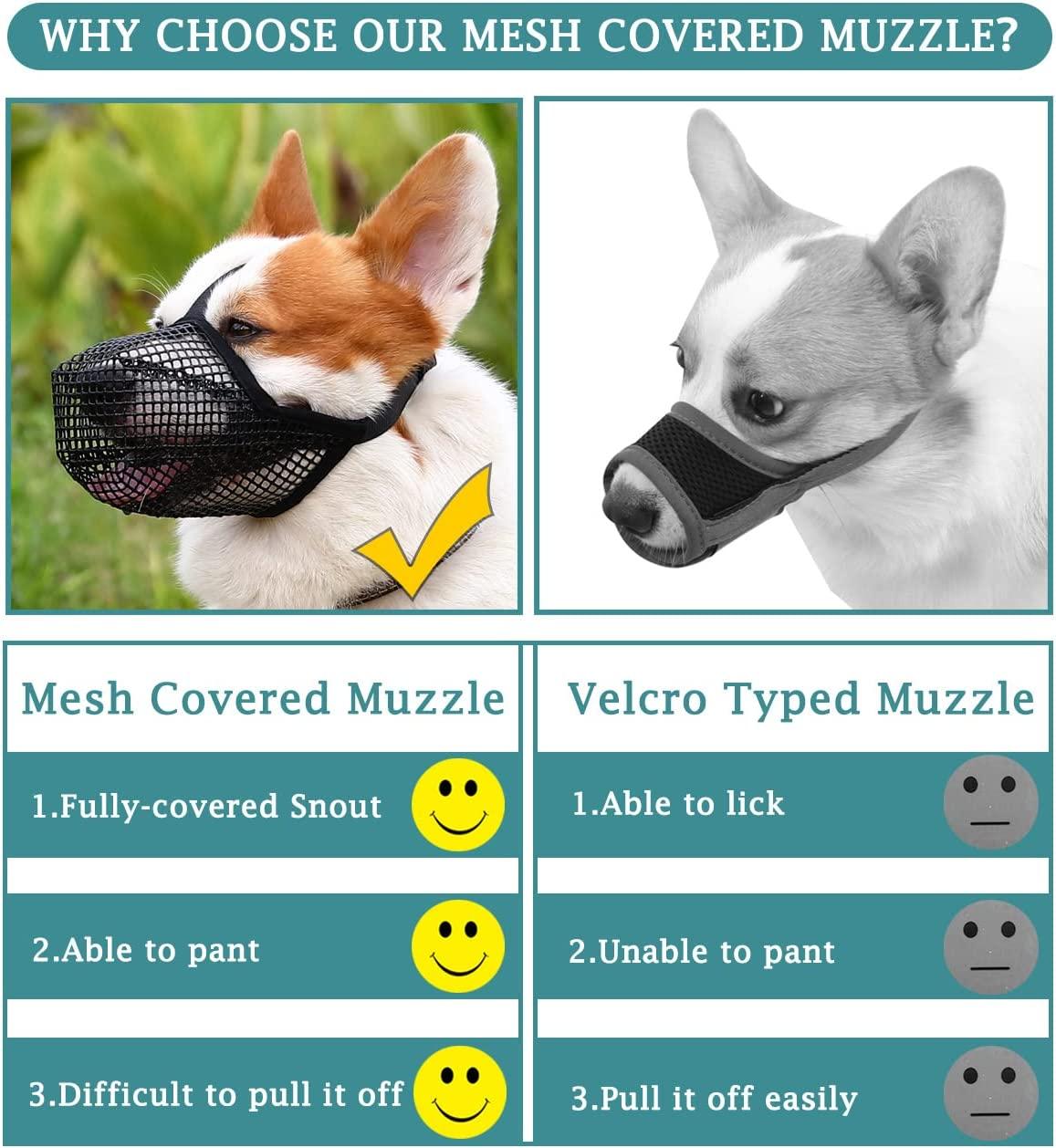 Mayerzon Dog Muzzle, Breathable Mesh Puppy Muzzles Jamaica