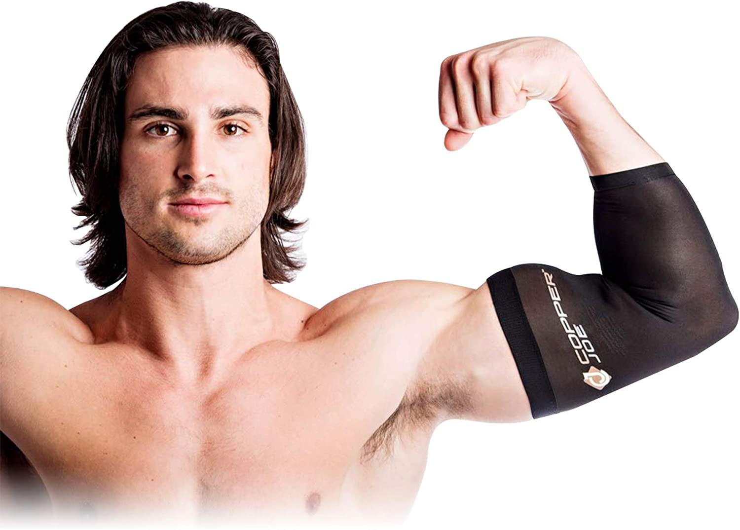 2 Pack Copper Joe Recovery Elbow Compression Sleeve Ultimate Copper