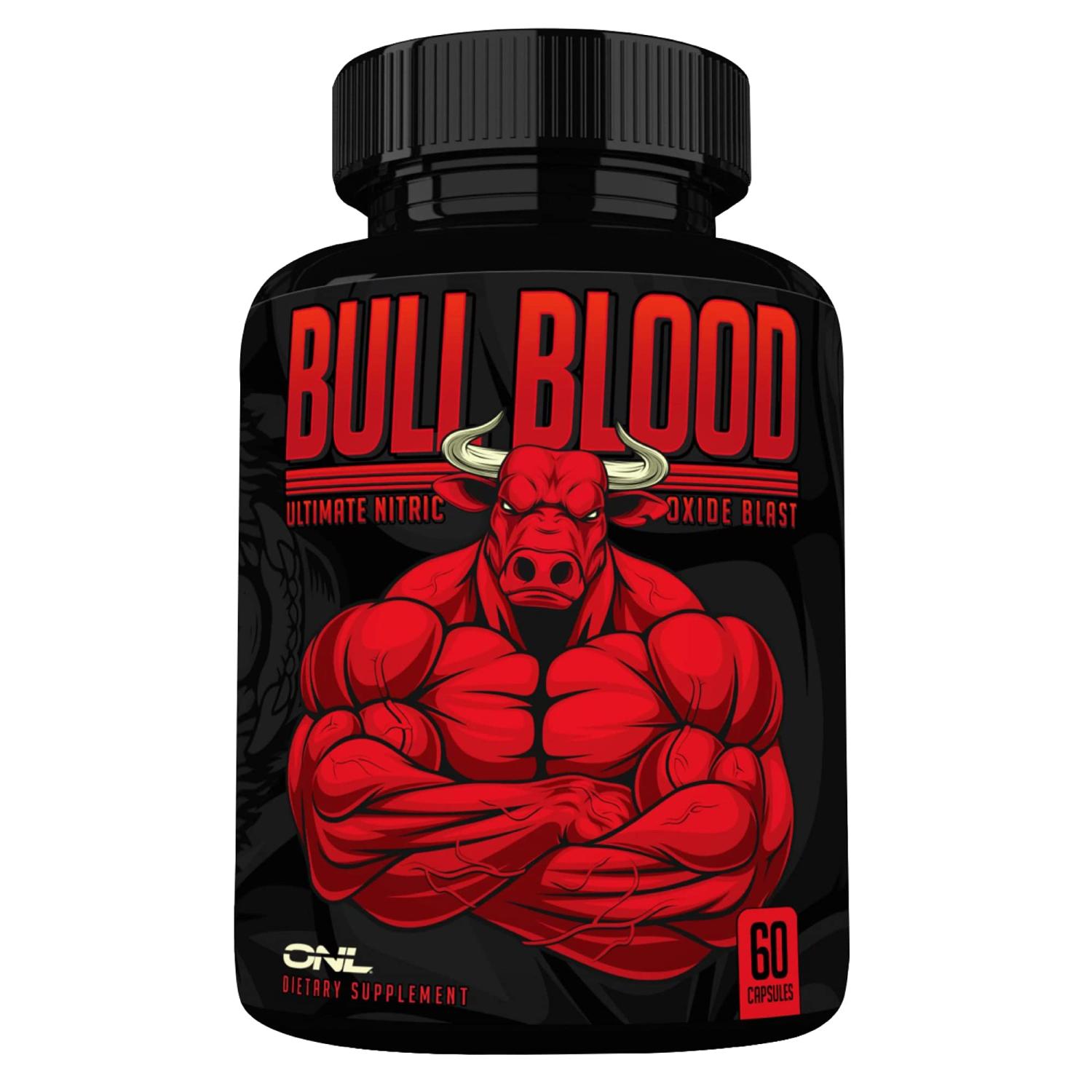 Bull Blood Nitric Oxide Supplement Extra Strength for Men 60 ct