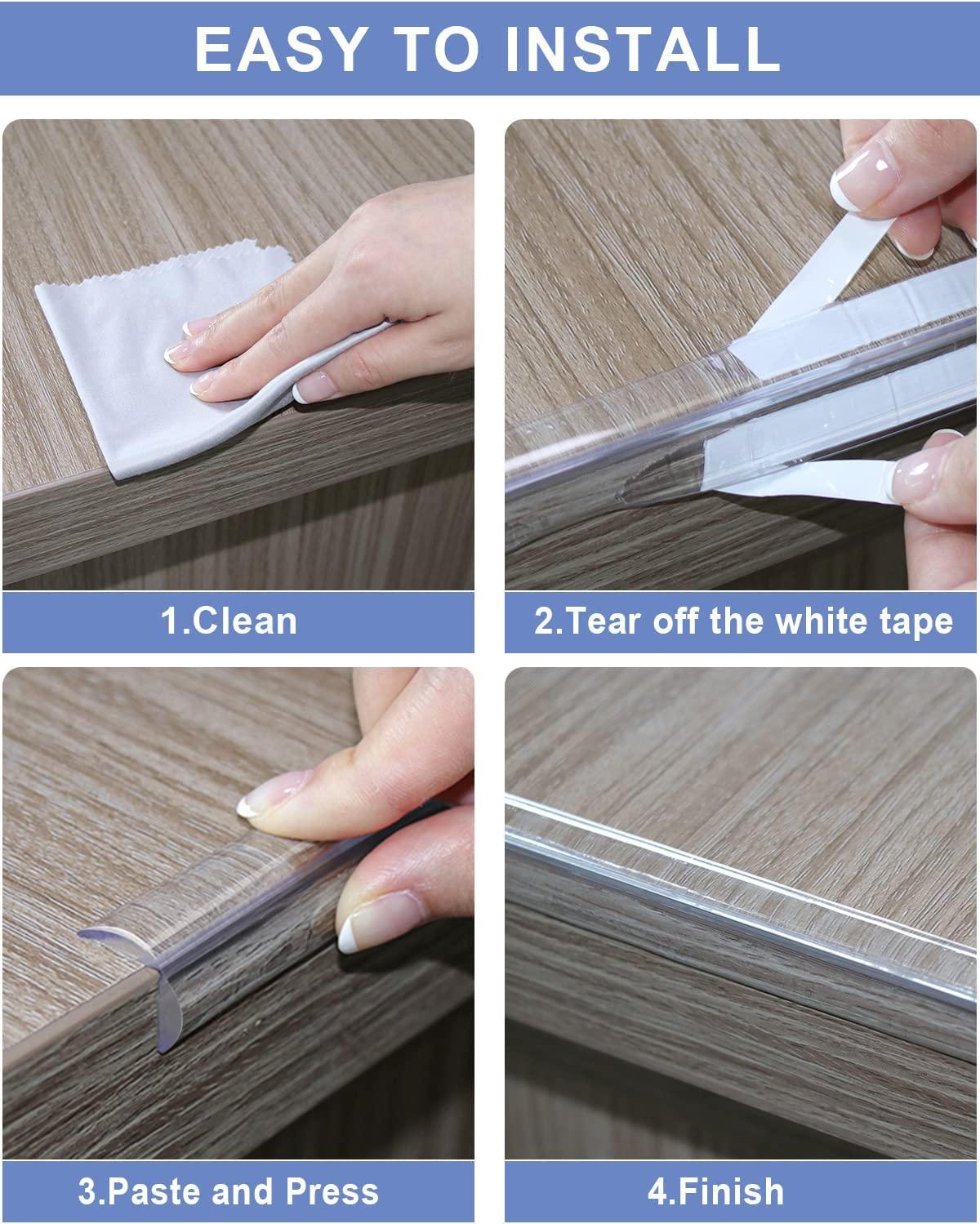 Baby Proofing, Edge Protector Strip Clear, Silicone Soft Corner