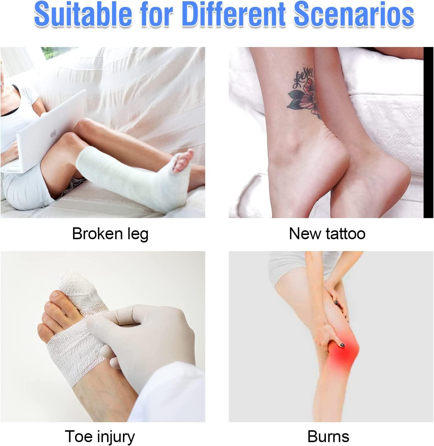 Waterproof Leg Cast Cover for Shower Bath Adult Full Leg Cast Shower Protector to Keep Wounds