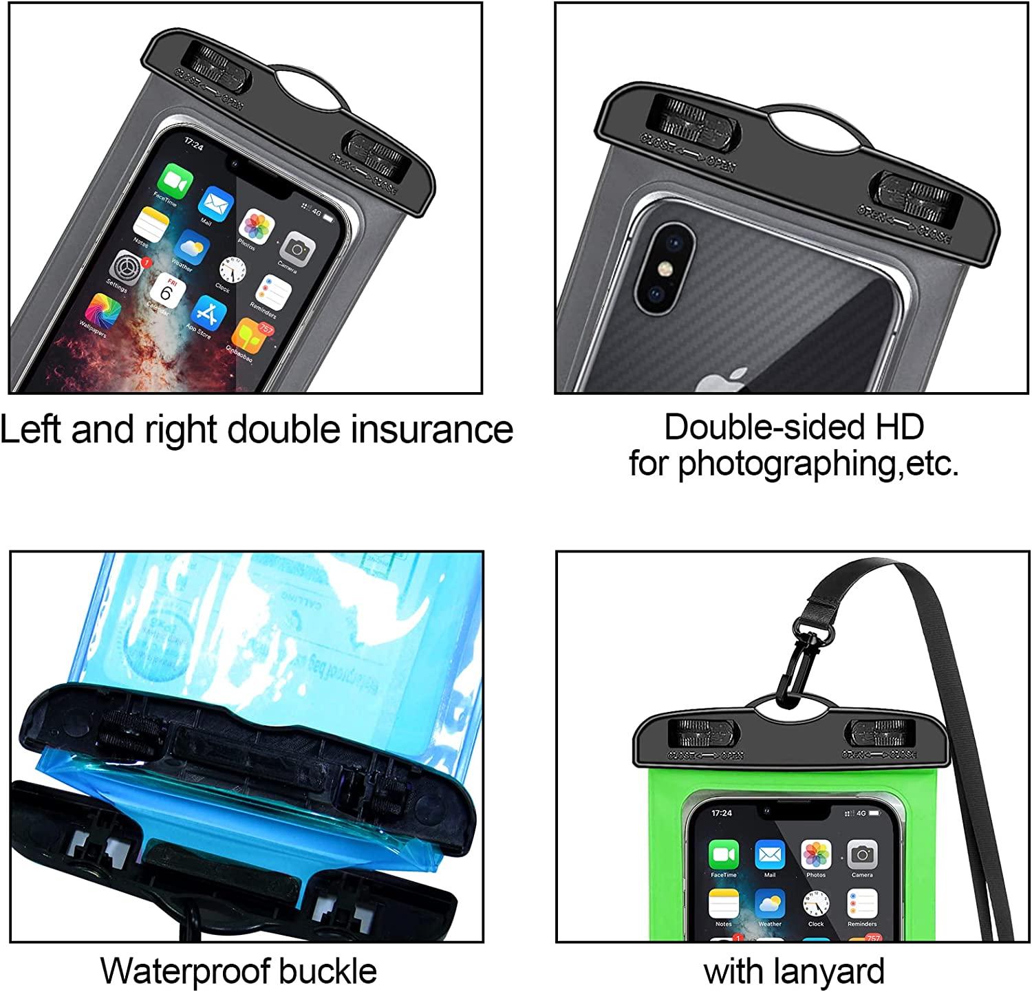 6 Pack Universal Waterproof Phone Pouch - Large IPX8 Dry Bag for iPhone and  Samsung - Multicolor | Buy Now with Express International Delivery |  GoSupps.com
